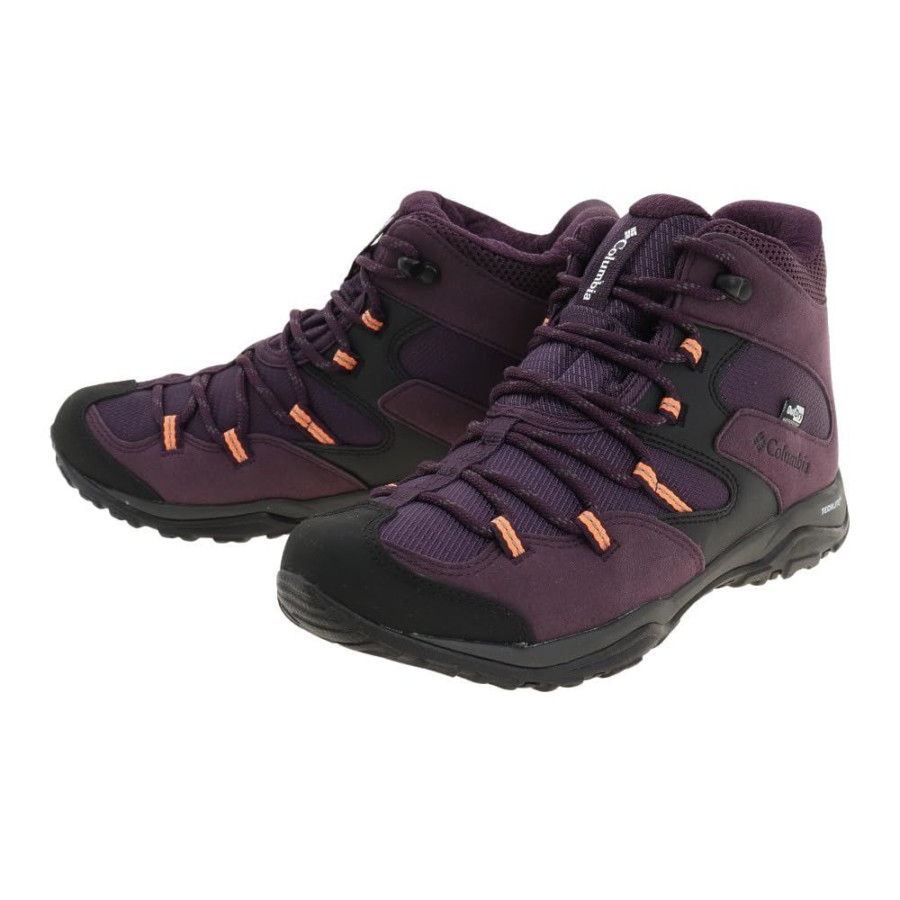 コロンビア（Columbia） 防水 セイバー5ミッドアウトドライワイド Dark Plum YK2365 507ハイキングシューズ （パープル/２２．５/Lady's）