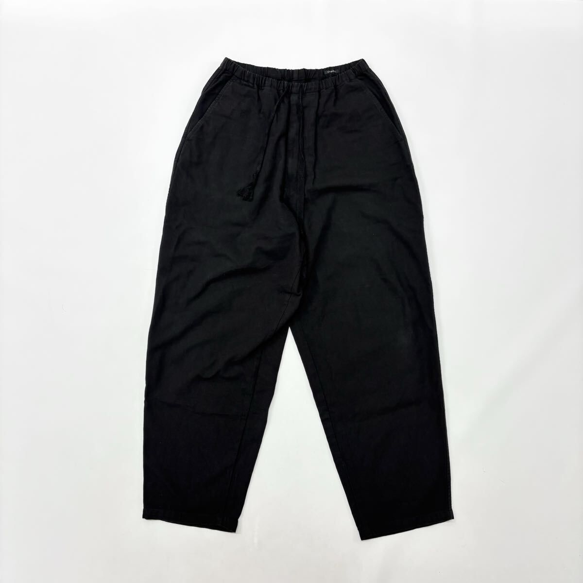 26ss 2026 COMOLI コモリ コットン ダックス テーパード パンツ D01-03010 BLACK ブラック サイズ 1 806-0310