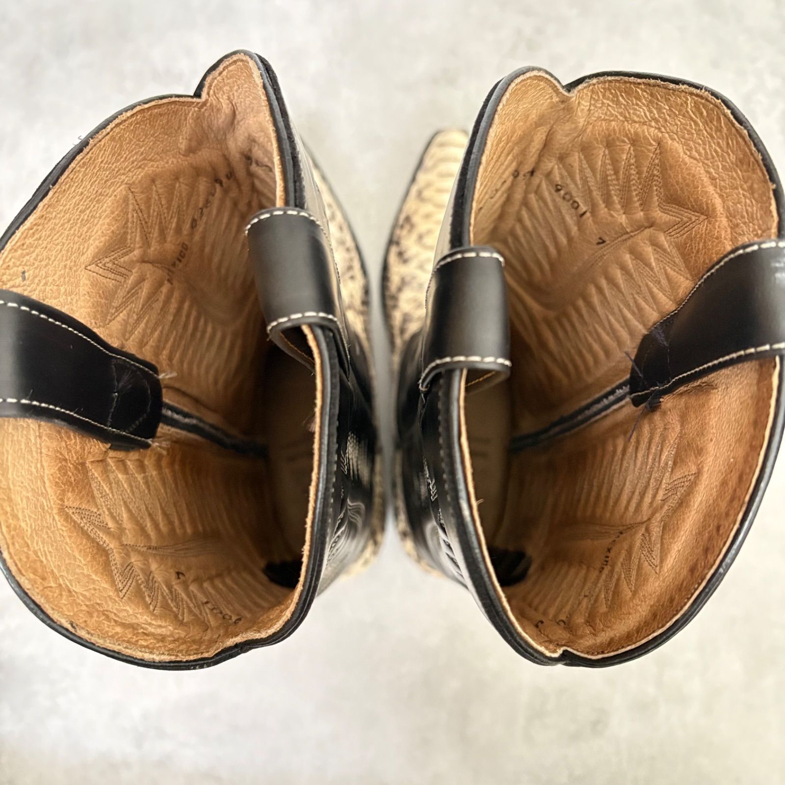 アダムスブーツ ADAMS BOOTS ウエスタンブーツ パイソン ヘビ革