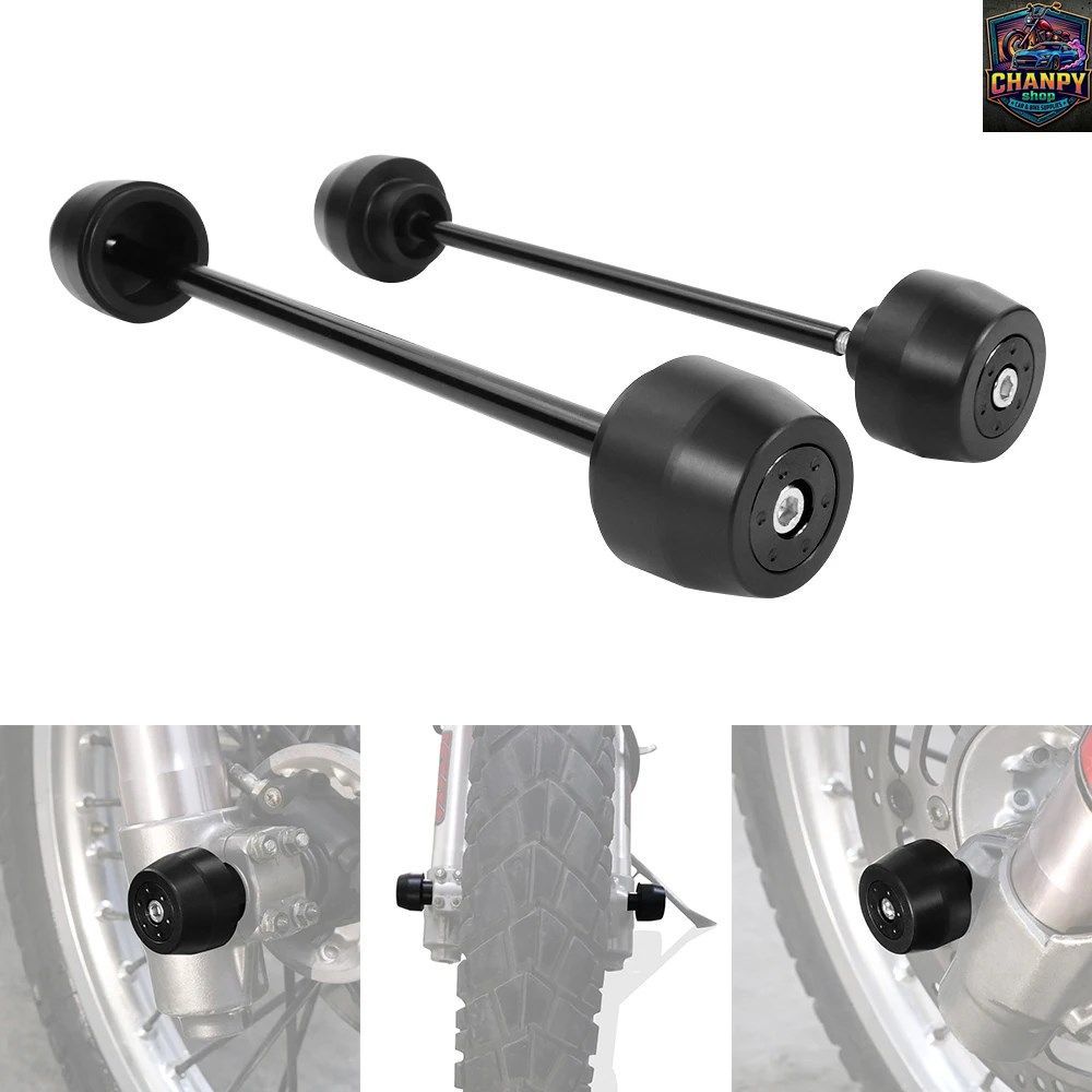 リアフロントアクスルフォーククラッシュスライダー DR650 DR650SE 1996-2025 DR 650 DR 650SE オートバイホイールプロテクター