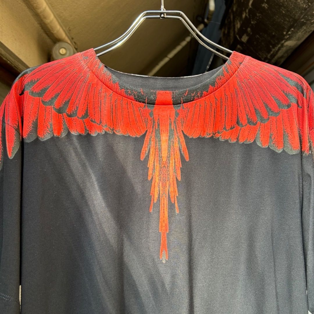 MARCELO BURLON Tシャツ ポルトガル製 ウイングデザイン フェザー 