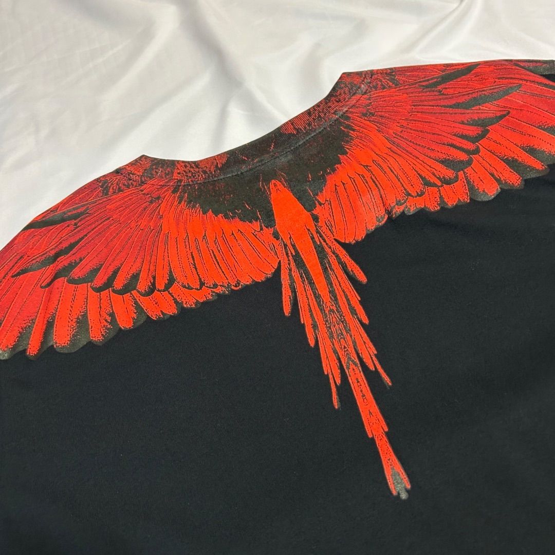 MARCELO BURLON Tシャツ ポルトガル製 ウイングデザイン フェザー 