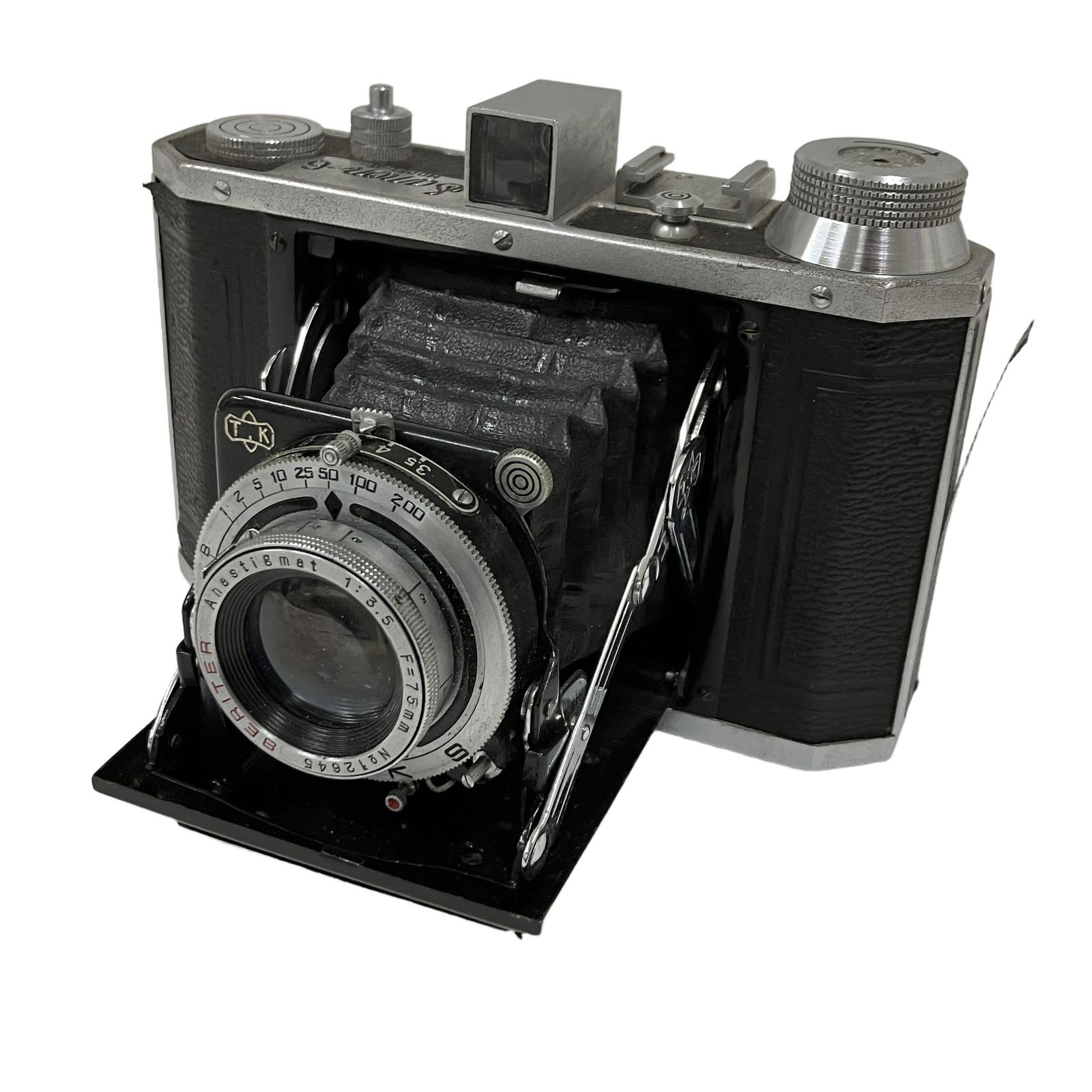 高砂商会 Sanon-6 MODEL II 蛇腹カメラ レンズ 1:3.5 f=75mm フィルム