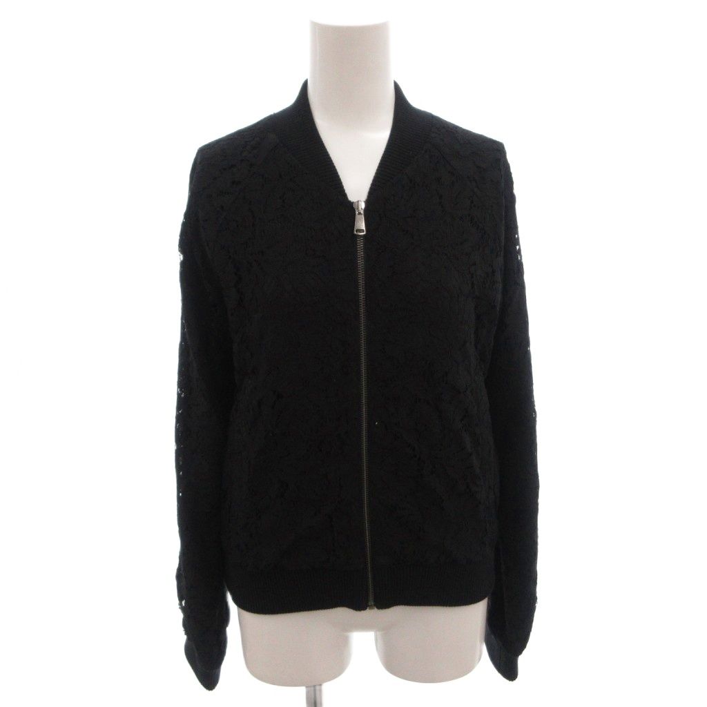 ドルチェ&ガッバーナ ドルガバ DOLCE&GABBANA ブルゾン ジャケット 総レース イタリア製 36 黒 ブラック /FF