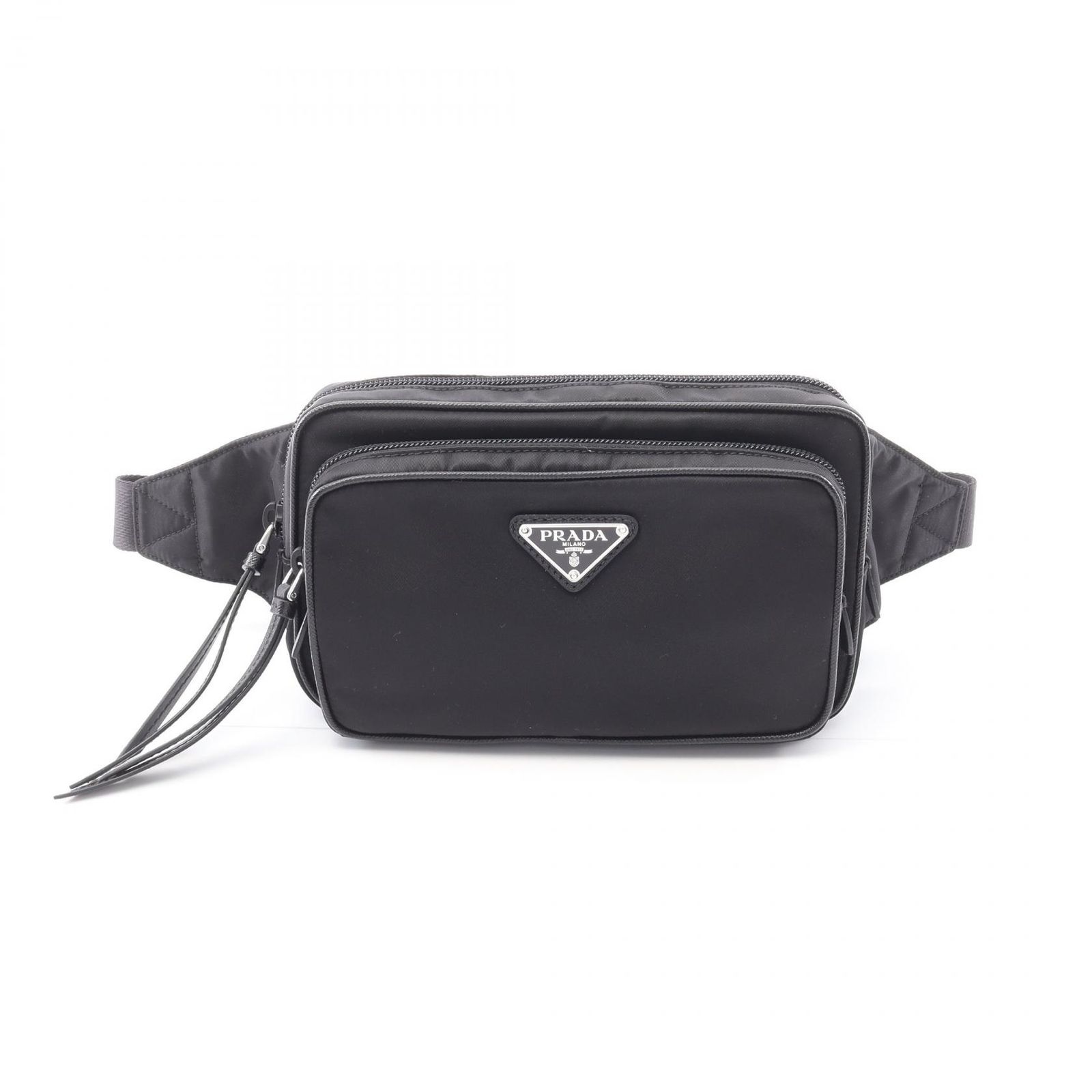 プラダ PRADA ウエストバッグ ボディバッグ TESSTO ＋ SAFFIANO 1BL010 VYOORV44F0002 ブラック ナイロン サフィアーノレザー ベルトバッグ ユニセックス 新品