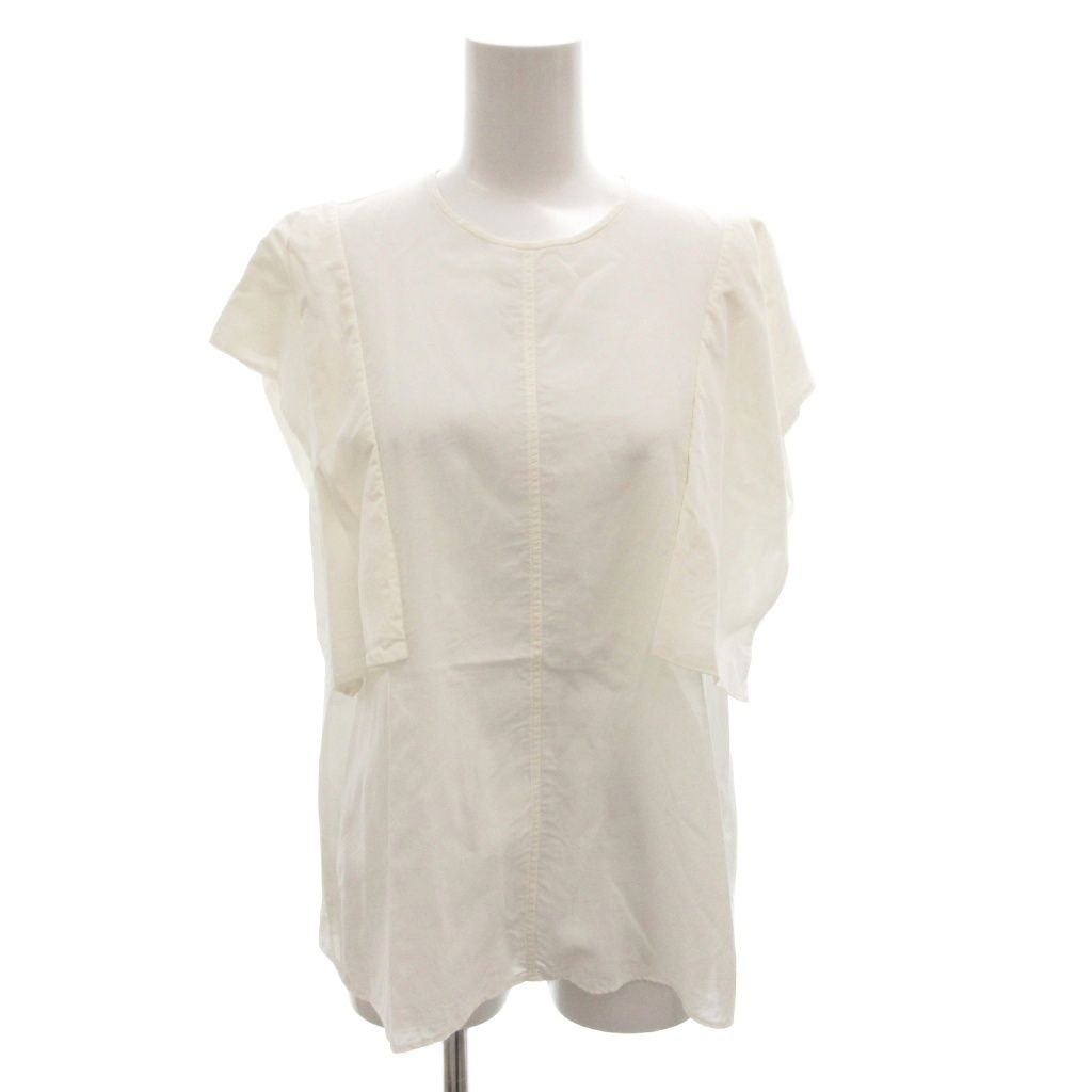 クラネ CLANE 25SS SQUARE SLEEVE BLOUSE シャツ ブラウス カットソー スクエアスリーブ 半袖 1 白 ホワイト /FF