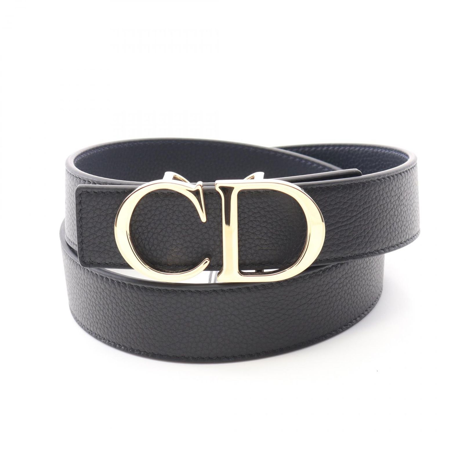 ディオール Dior ベルト CDロゴ 4353ORTAMH16Q95 ブラック レザー ベルト メンズ 新品