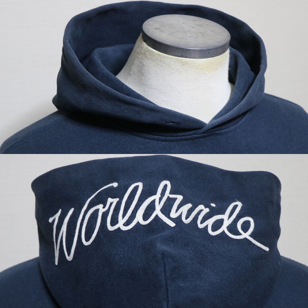 ステューシー】パーカー メンズ XL 紺 2000s STUSSY パイルワッペン