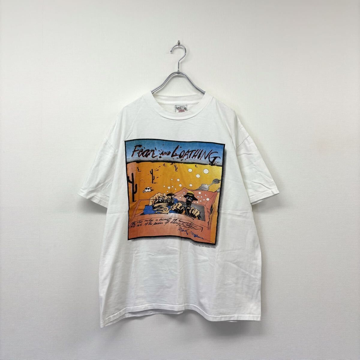 90s 初期 Vintage Fear and Loathing Las Vegas ラスベガスをやっつけろ オリジナル ムービー Tシャツ ONEITA ボディ サイズ XL 806-0200