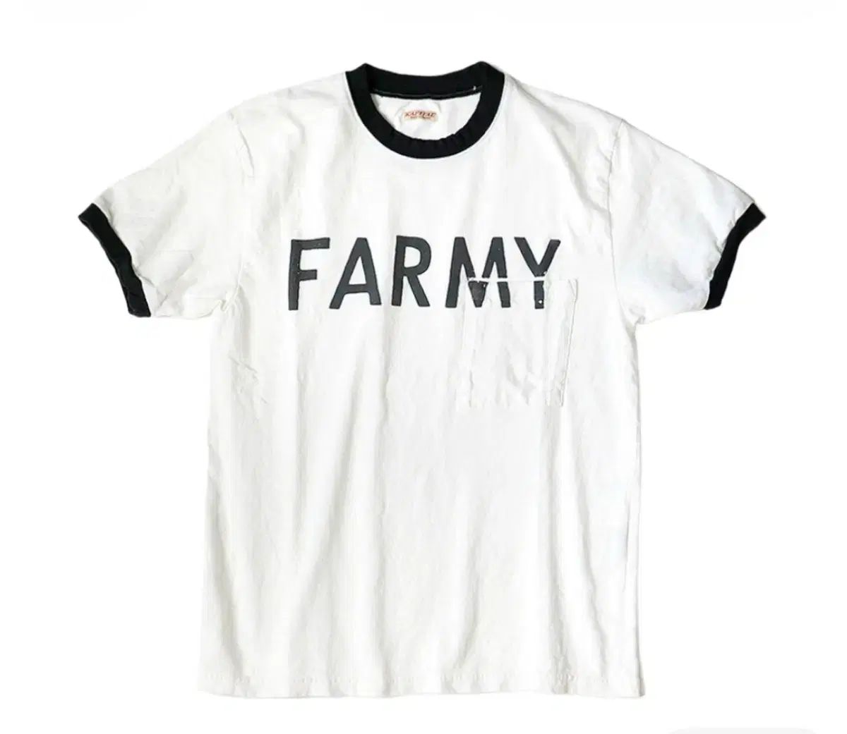 KAPITAL 18 5 テンジク リンガーポケット Tシャツ パミ 白