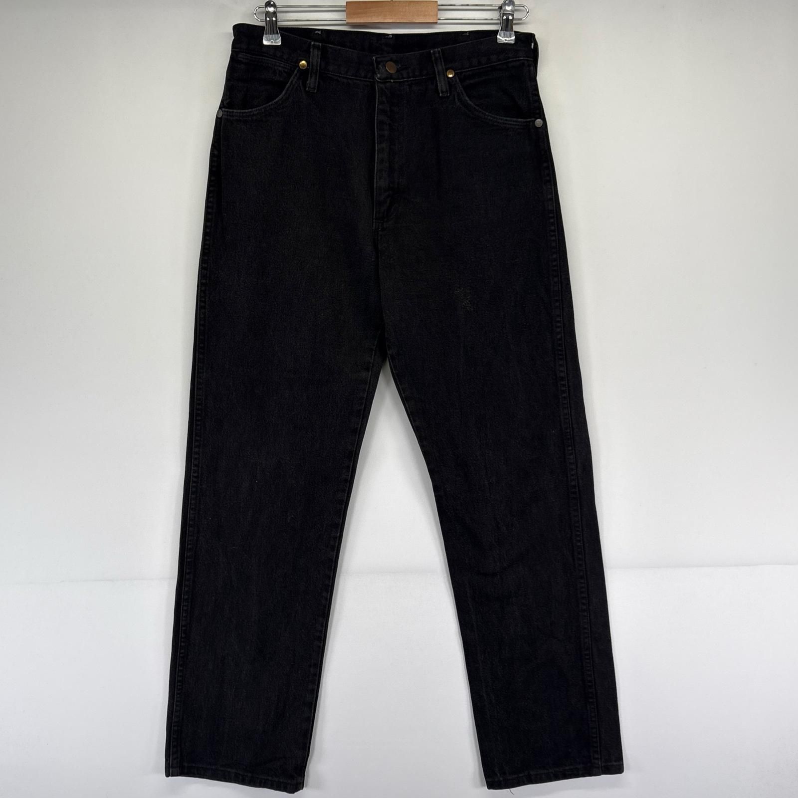 古着 90's/90年代 ラングラー Wrangler USA製 デニム パンツ Gパン ジーパン 5ポケット W32 L32 ブラック系 メンズ
