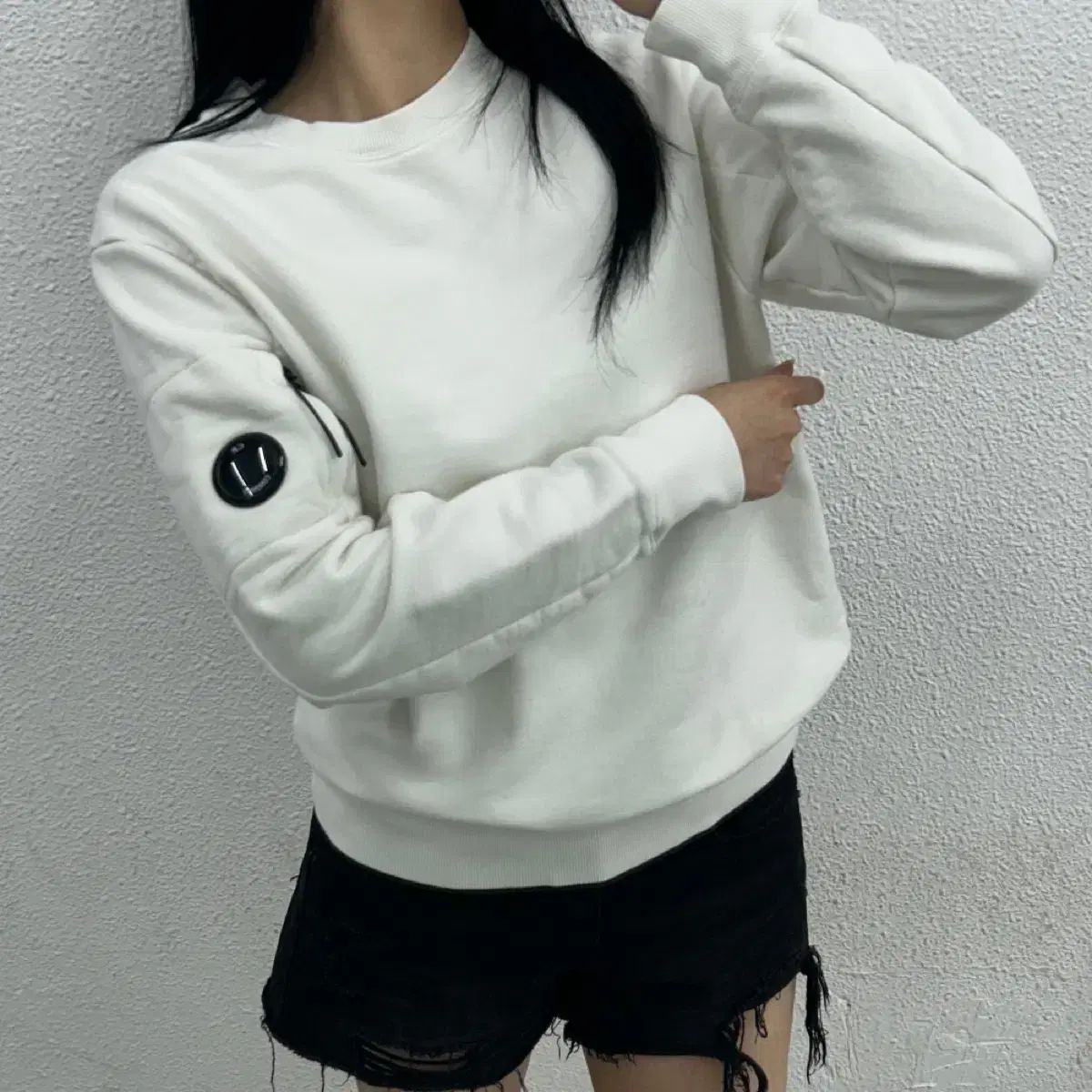 C.P. COMPANY シーピーカンパニー サイドワッペン 白 スウェット M