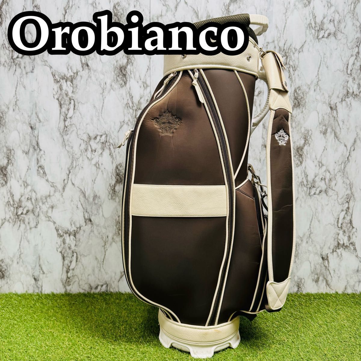 【良品】希少レア オロビアンコ カート式 キャディバッグ ゴルフバッグ 良品】希少レア オロビアンコ カート式 キャディバッグ ゴルフバッグ