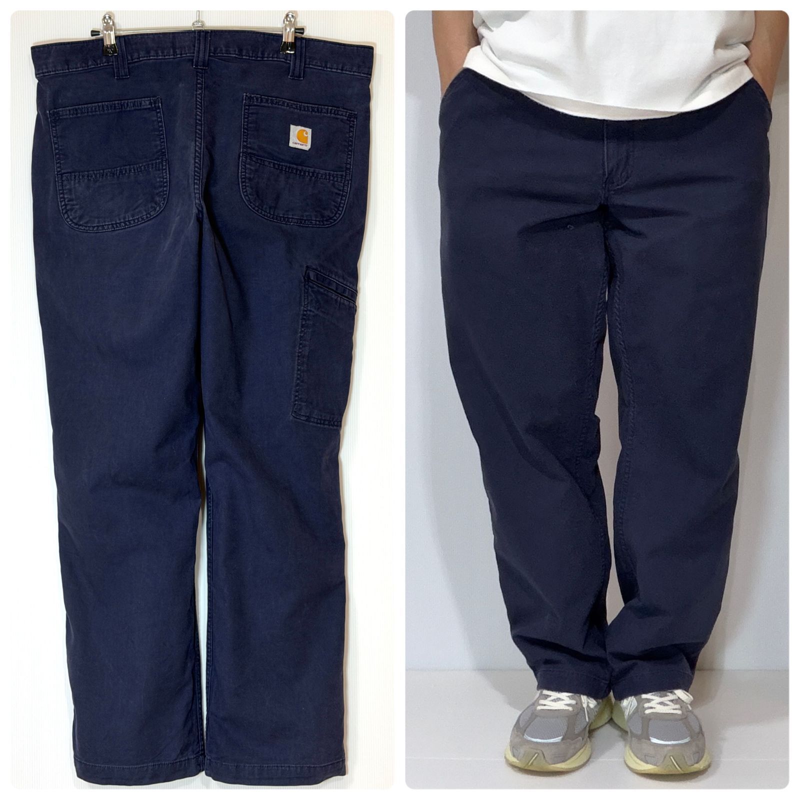 US企画 良サイズ Carhartt カーハート ライトダック ペインターパンツ RELAXED FIT 102291-412 36x30 W36L30 ネイビー NAVY 紺 リラックスフィット ワークパンツ メンズ ボトムス ワイドバギーp26063659