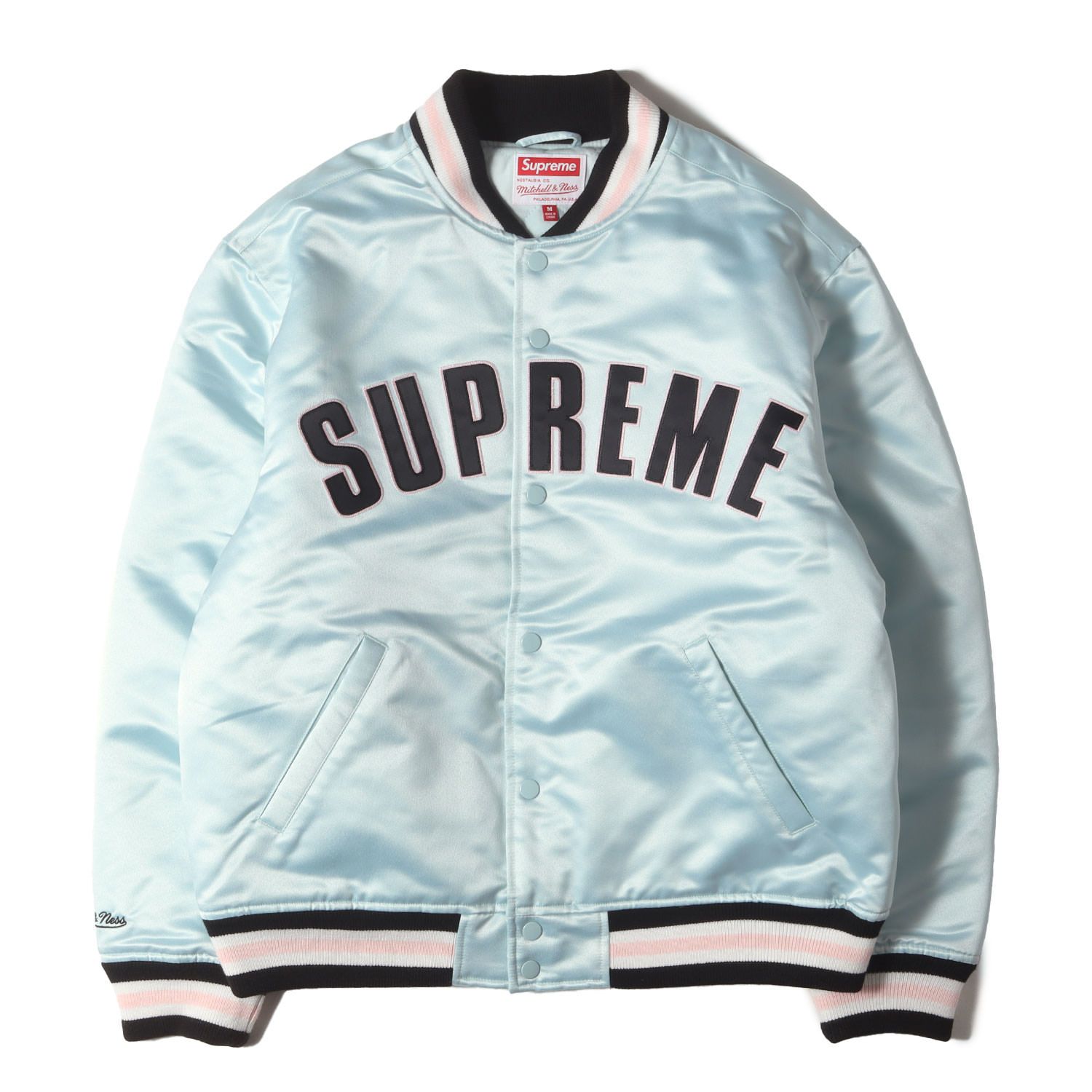 Supreme シュプリーム 47375 21SS ×Mitchell & Ness サテン バーシティ