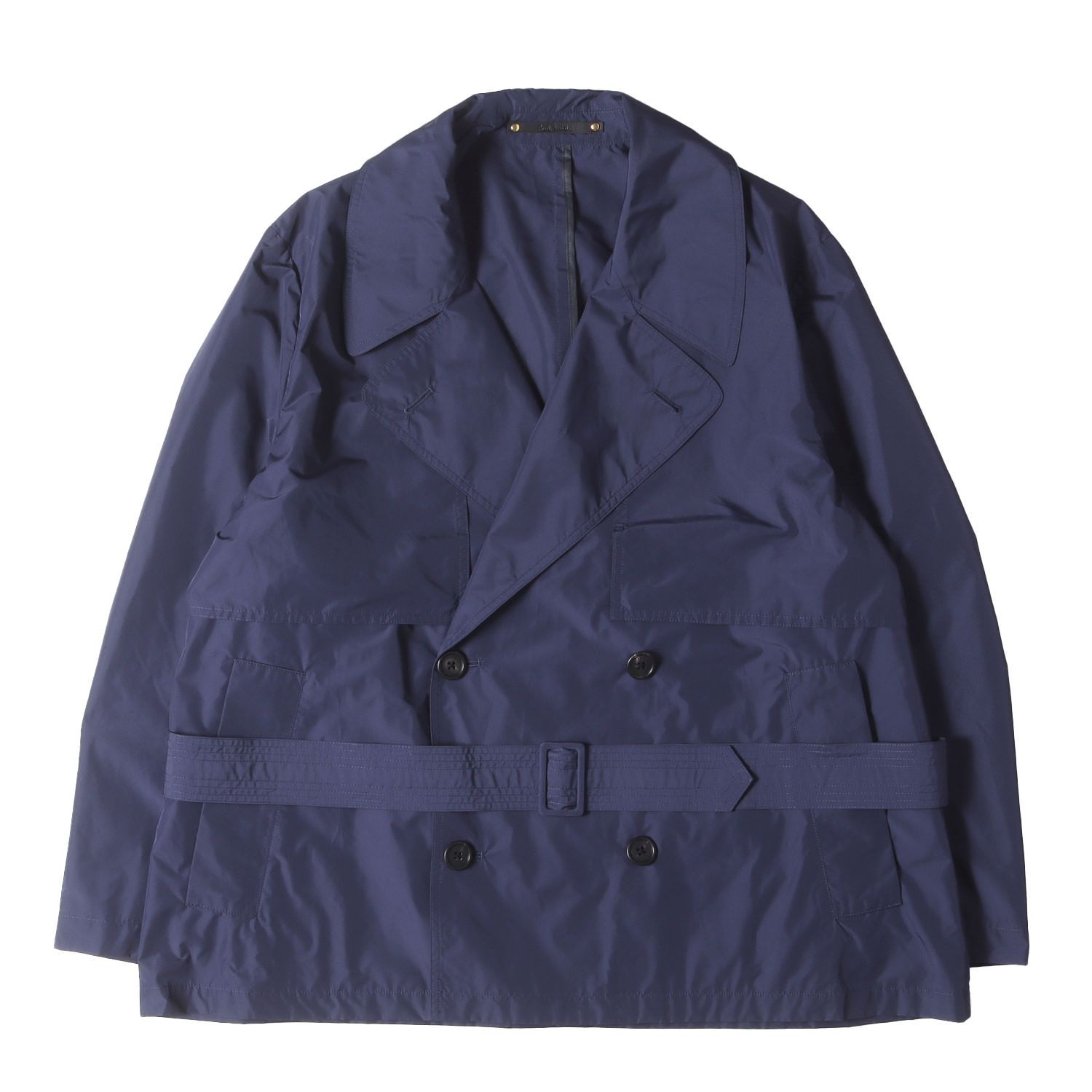 Paul Smith ポールスミス 現行タグ ポリエステルタフタ ショート トレンチコート ネイビーL