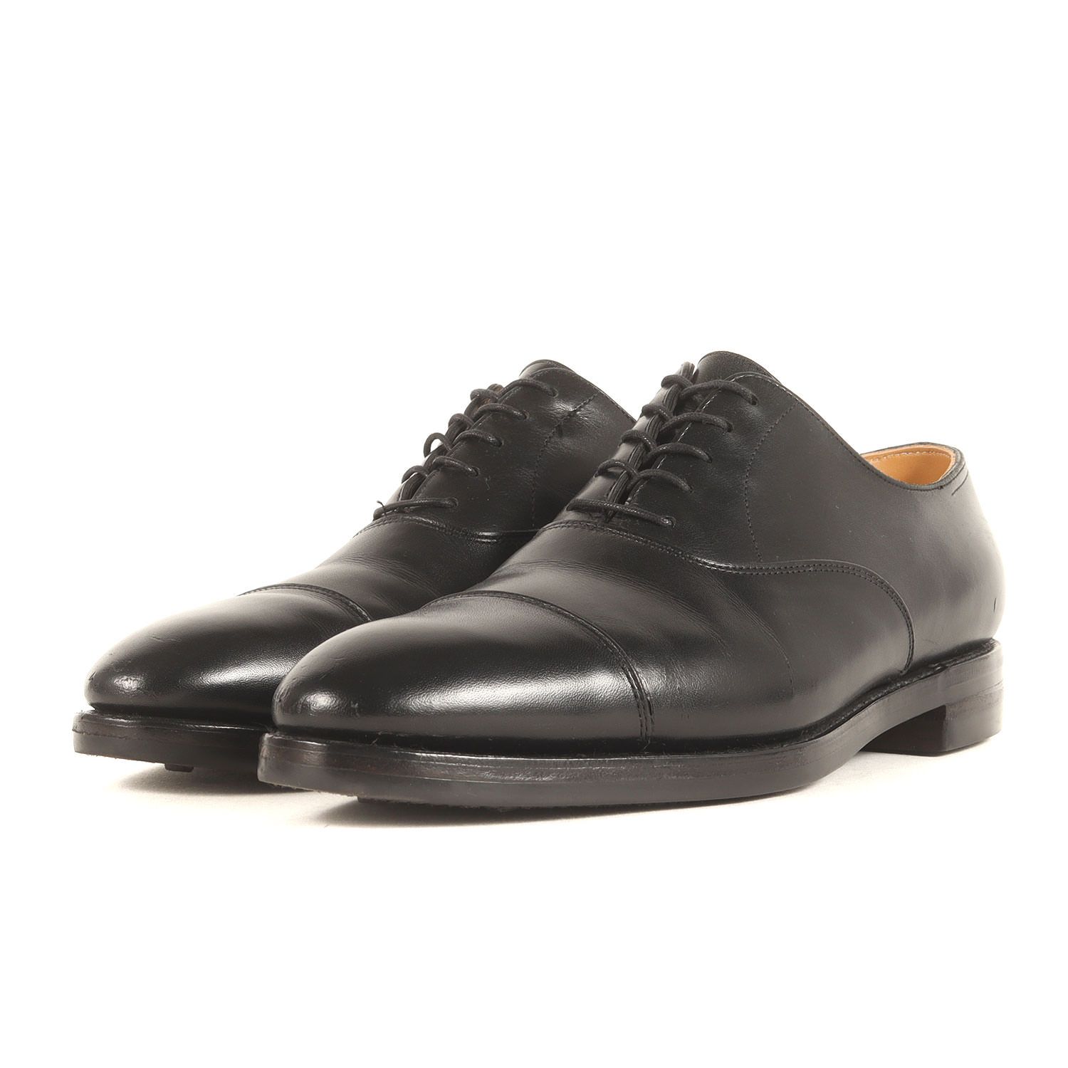 John Lobb ストレートチップ ブラック レザーシューズ　シテイ JOHN LOBB ジョンロブ ストレートチップ レザー オックスフォード