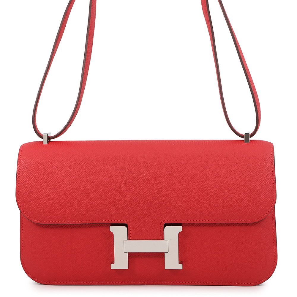 エルメス ショルダーバッグ コンスタンス エラン ミロワール ルージュラデュー/シルバー金具 エプソン K刻印 HERMES