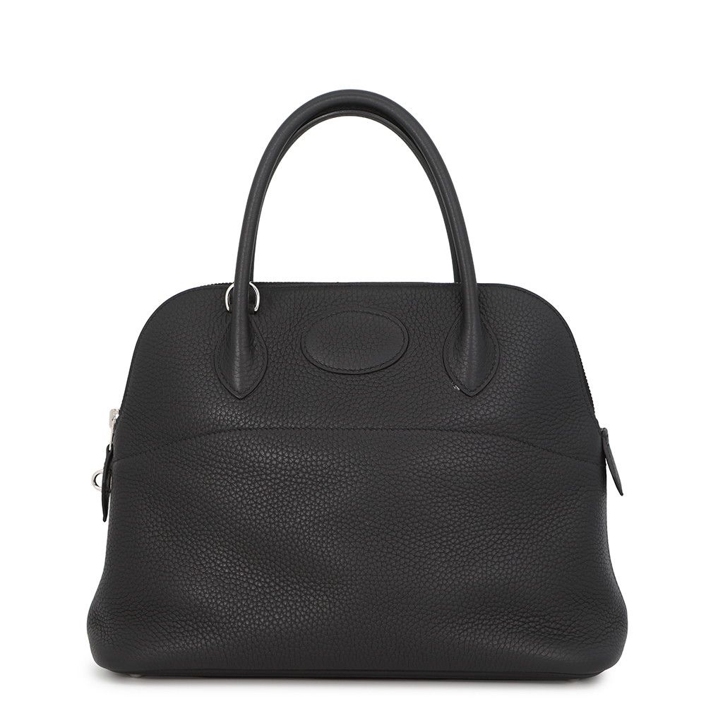 エルメス ハンドバッグ ボリード31 ブラック/シルバー金具 トリヨンクレマンス D刻印 HERMES Bolide 2wayショルダーバッグ