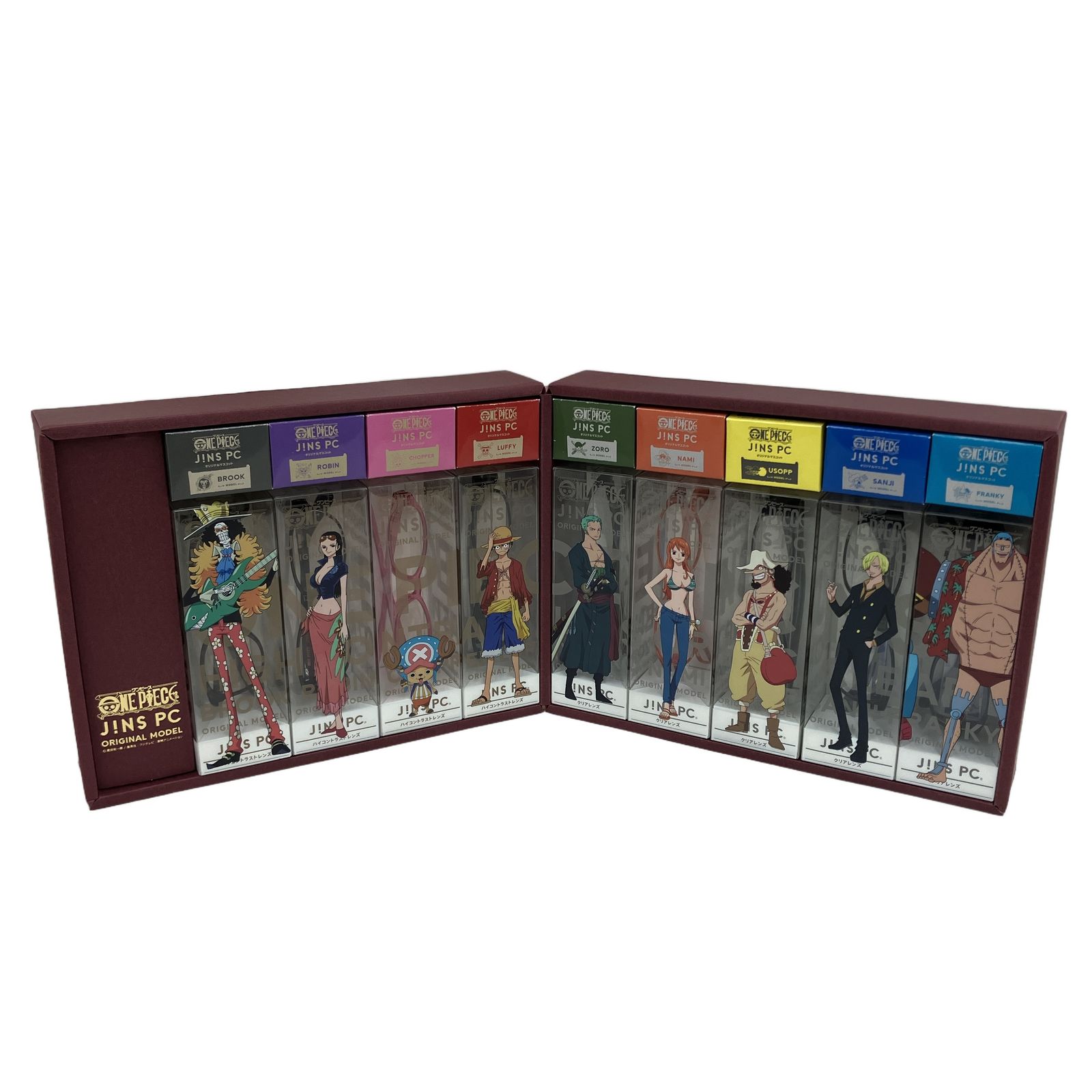 JINS PC ONE PIECE ワンピース オリジナルモデル 全9種 コンプリートBOX パソコン メガネ 中古 美品 M11346604