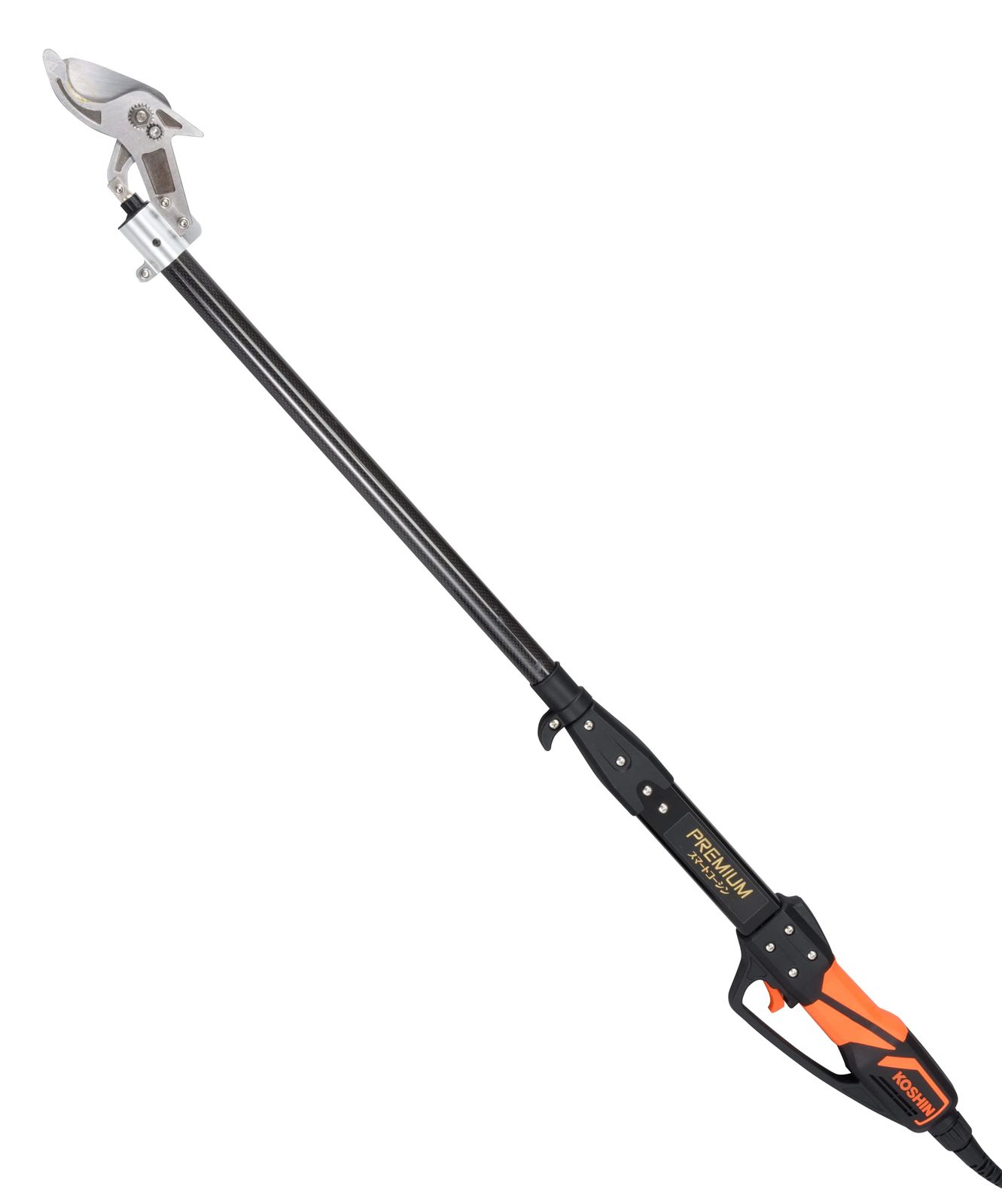 工進(KOSHIN) 18V 2.5Ah 充電式 ポール 剪定 はさみ PPD-1825P プレミアムシリーズ バッテリー・充電器付 バイパス式 標準モード φ30mm 最大モード φ40mm 切断 果樹 太枝 荒剪 [刃形状:バイパス式] [ポール式 本体]