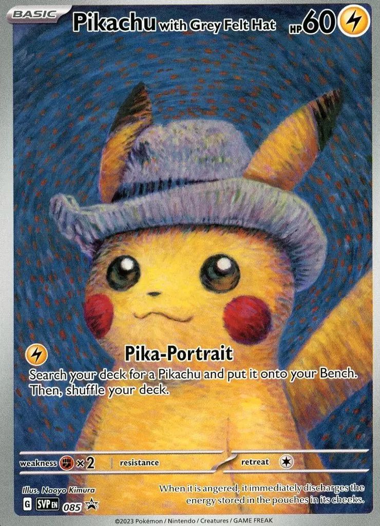【中古】ポケモンカードゲーム 085[P]：Pikachu with Grey Felt Hat/ピカチュウ