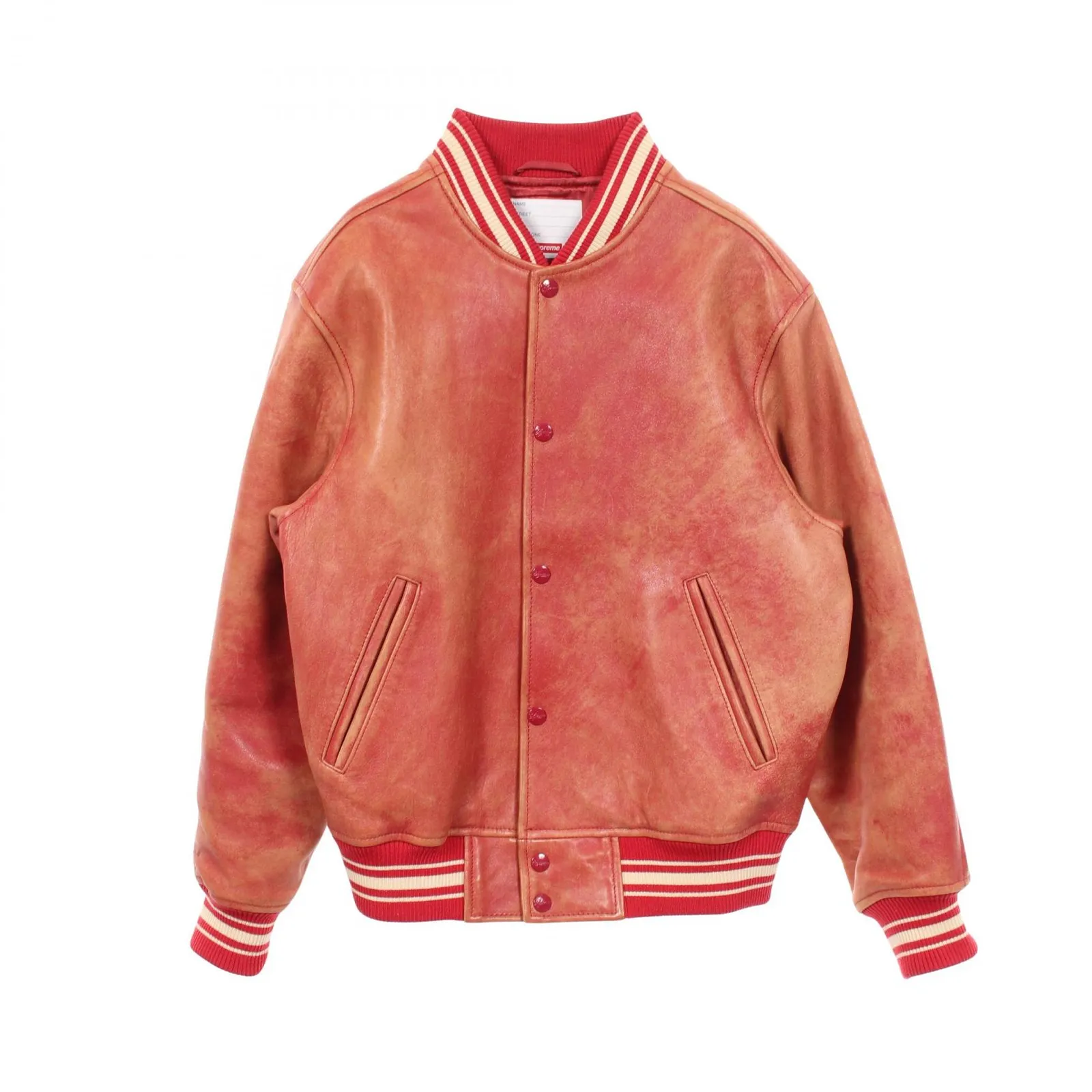 ジャケットアウター Supreme Leather Varsity Jacket スタジャン
