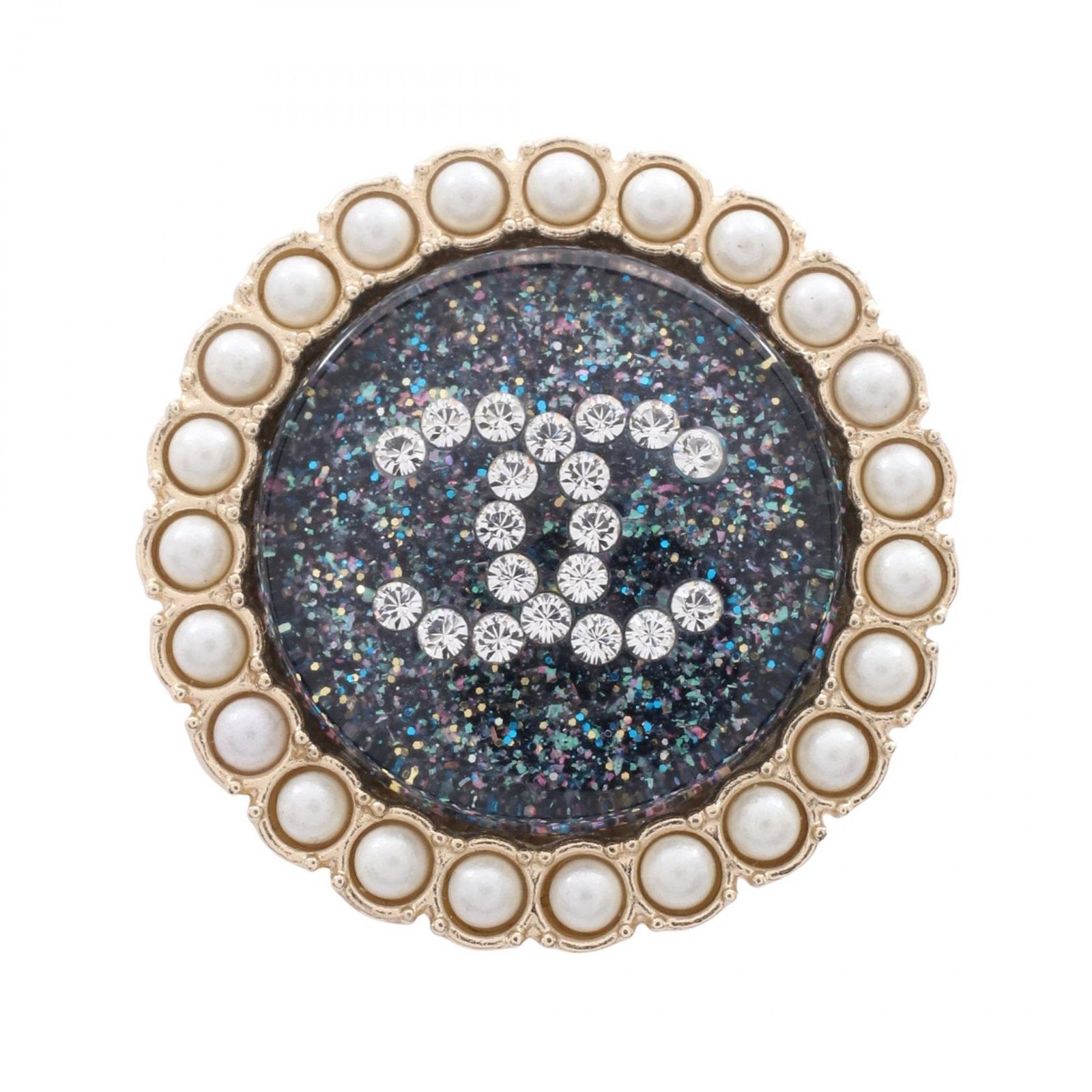 CHANEL ココマーク　ブローチ　ラメ CHANEL シャネル ココマーク ラメ ブローチ - メルカリ