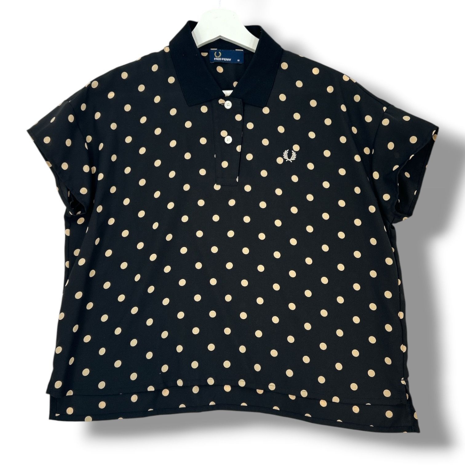激レア　美品　フレッドペリー ドット柄　水玉　半袖シャツ ポリエステル FRED PERRY フレッドペリー ポルカドット ポロシャツ 半袖 シャツ