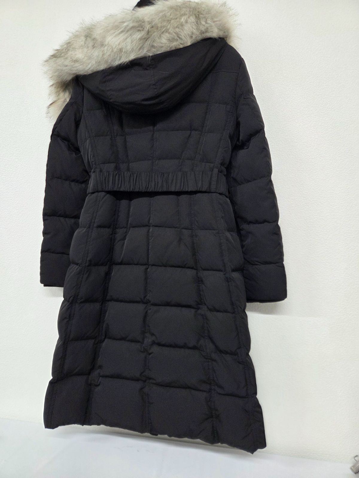 GUESS ゲス ロングダウンコート ファーフード ベルト付 レディース M 