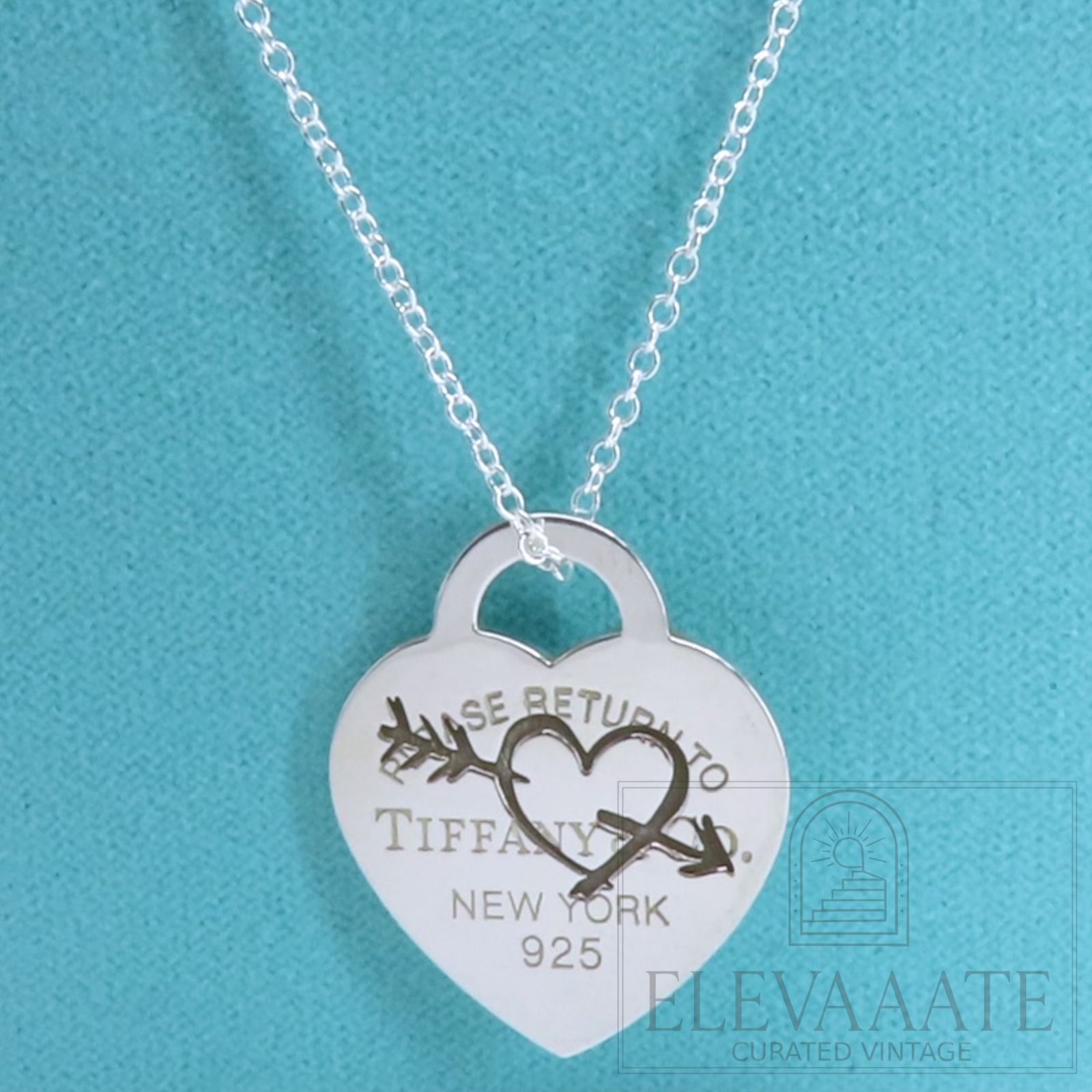 希少 美品 Tiffany&Co. ティファニー ラージ リターントゥ ハート アロー シルバー ペンダント トップ ネックレス SV925 TO919