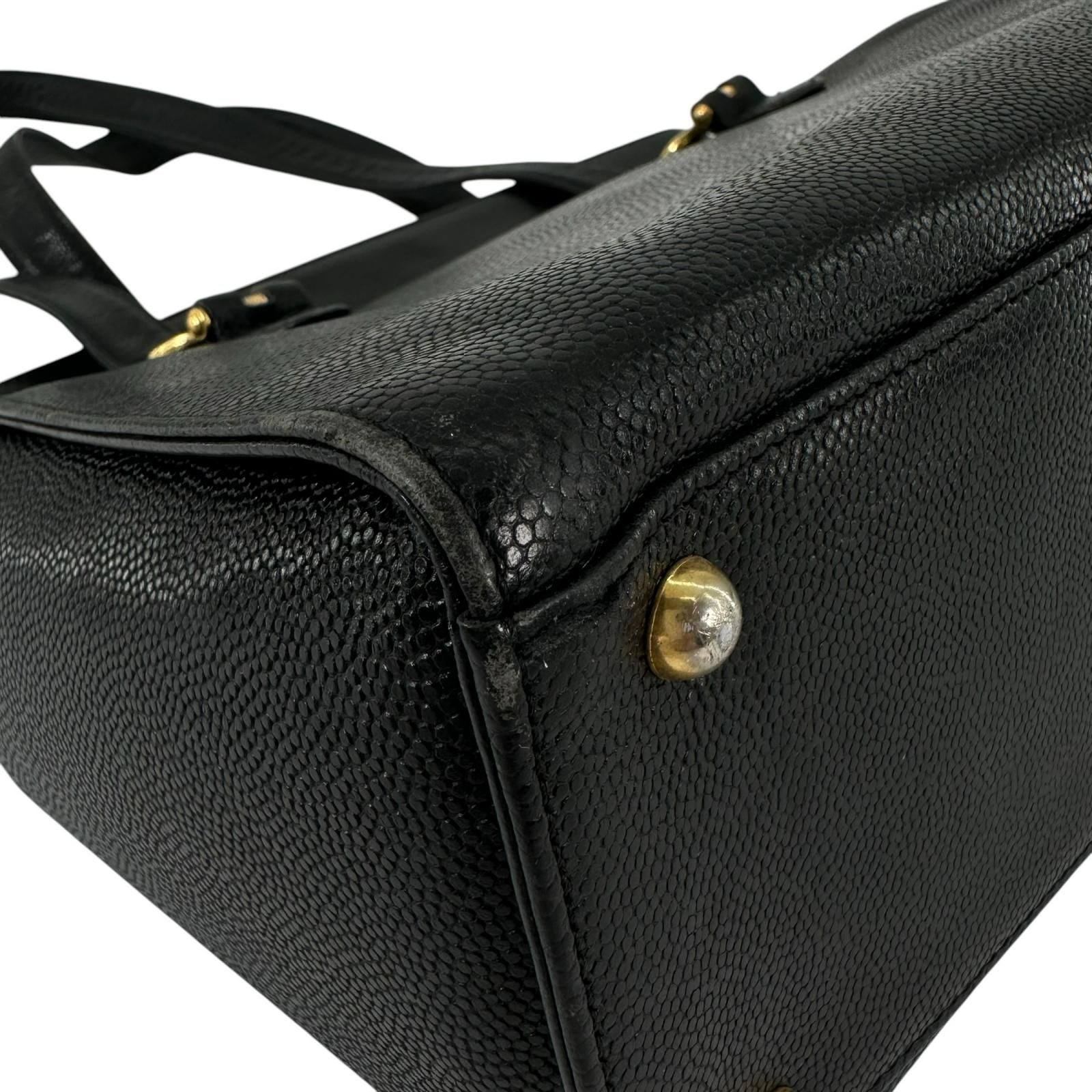 新着】Versace サンバースト レザー ブラック トートバッグ ゴールド