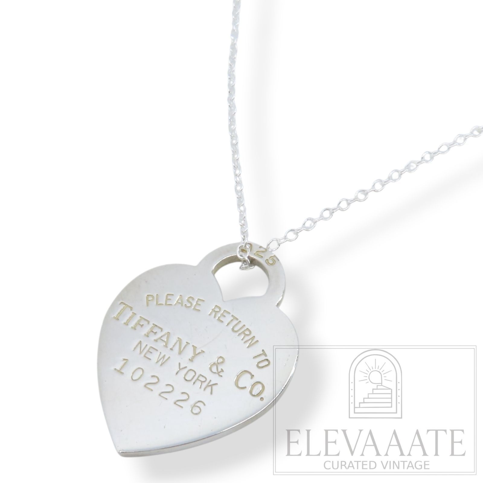 希少 美品 Tiffany&Co. ティファニー リターントゥ ハート 222 シルバー ペンダント トップ ネックレス チャーム SV925 ぞろ目 TO932