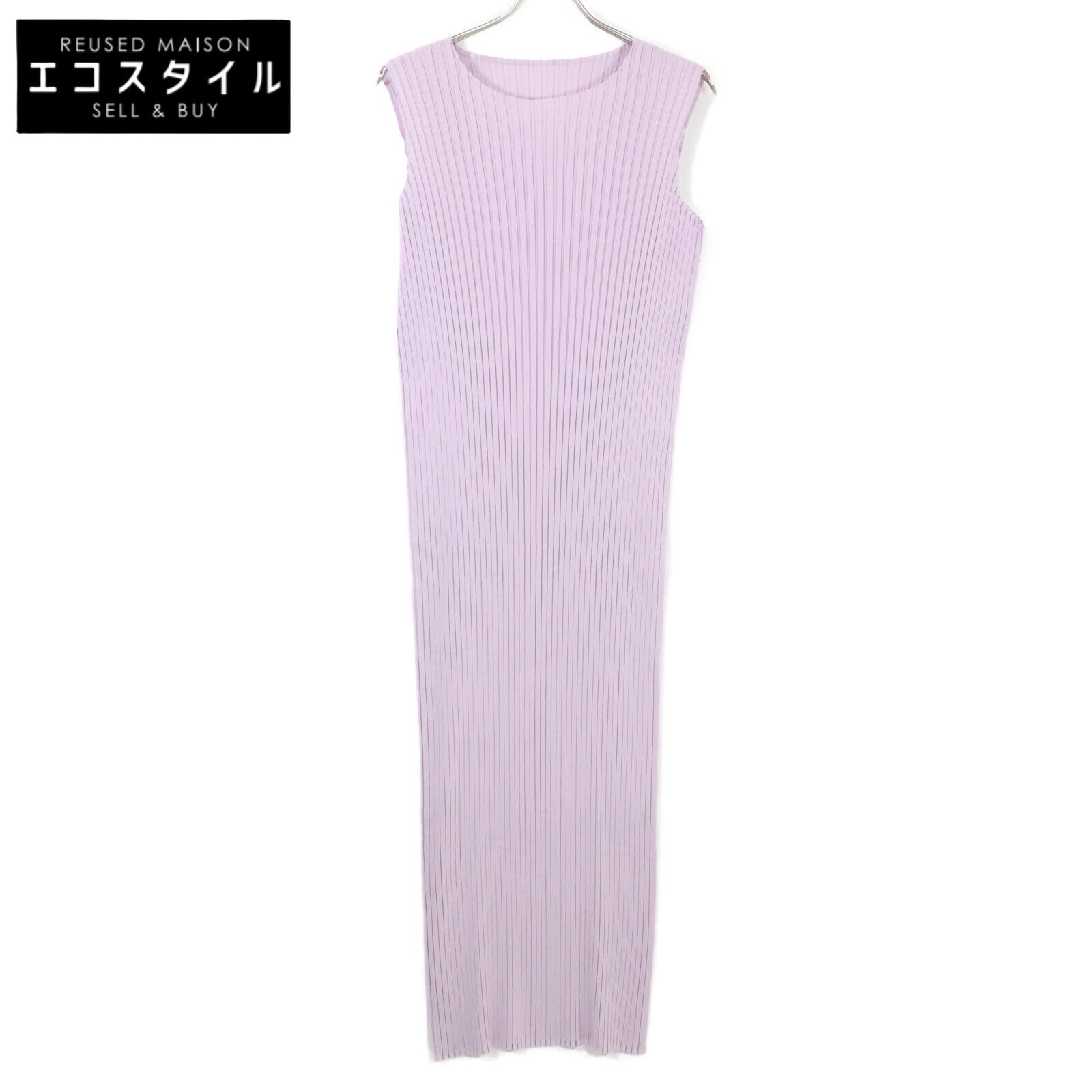 ISSEY MIYAKE　イッセイミヤケ　25SS WISTERIA PURPLE PRESSED FLORA PLEATS SOLID ワンピース　2