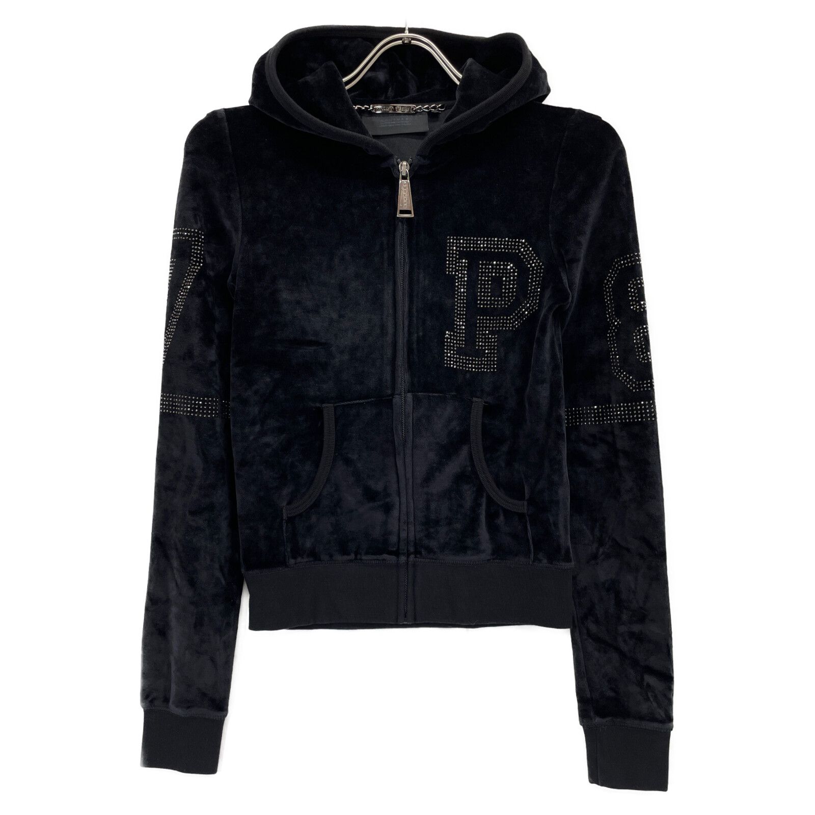PHILIPP PLEIN フィリッププレイン ブラック ベロア スワロフスキー 