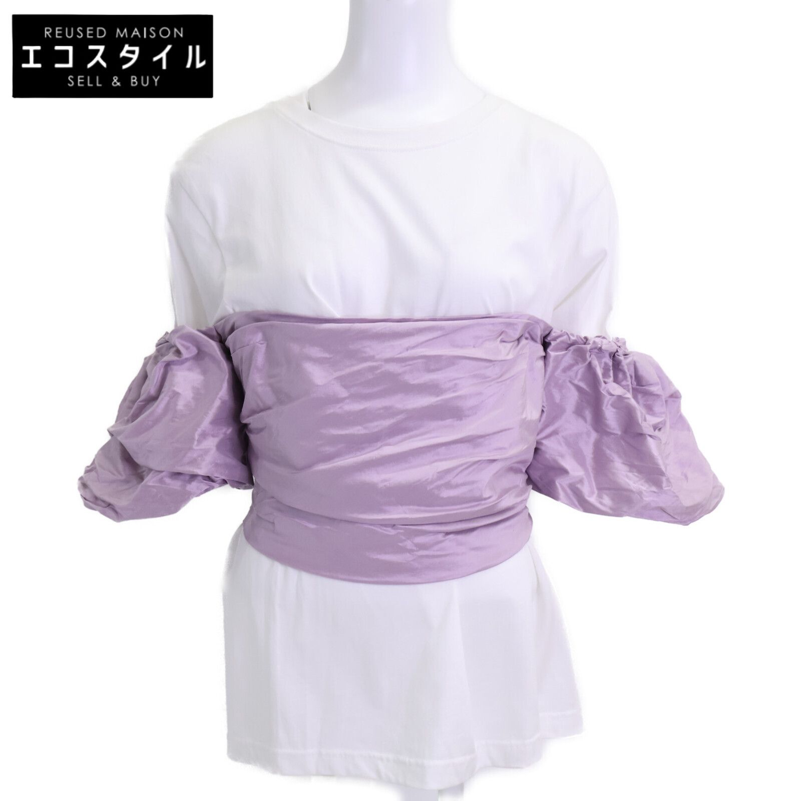 erika cavallini　エリカカヴァリーニ　24SS SILK×COTTON T-shirts　38