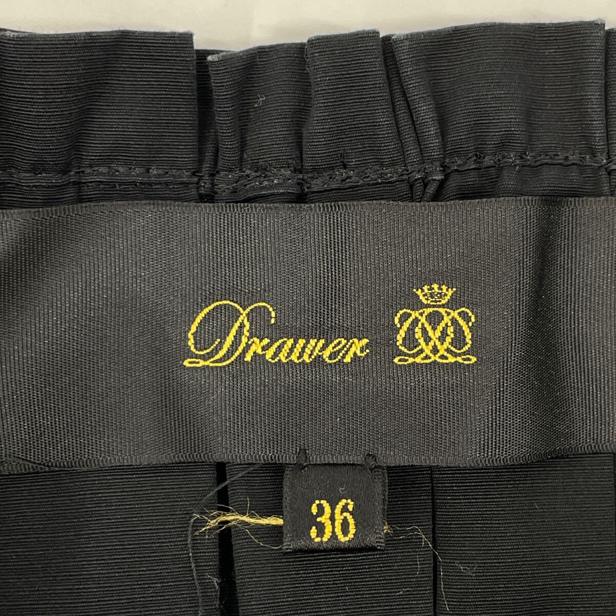 DRAWER ドゥロワー ブラック 6521-299-0041 フレンチスリーブ ブラウス