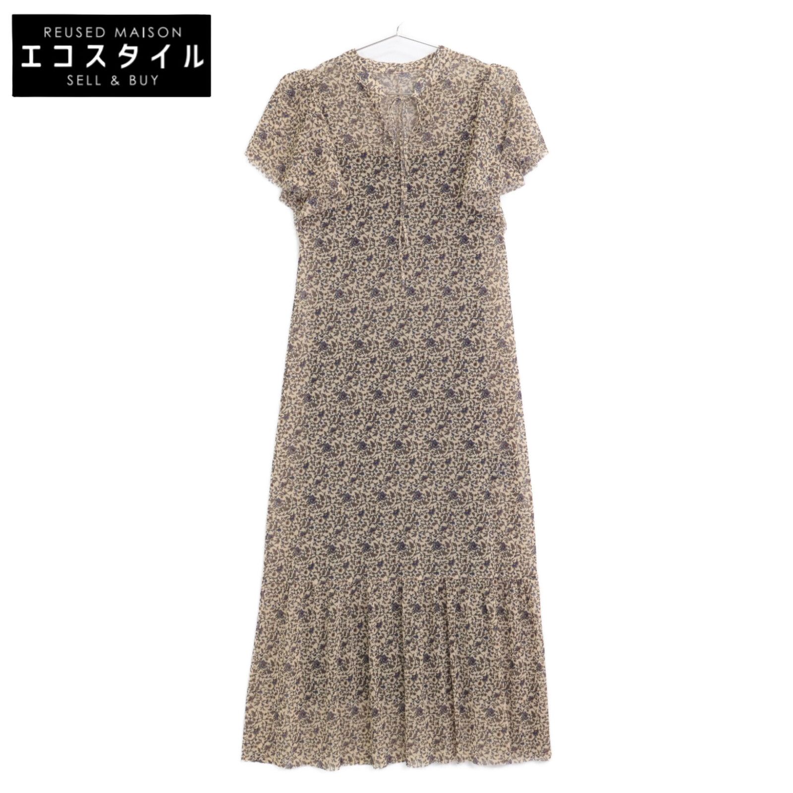 VIVIENNE TAM　ヴィヴィアンタム　ブラウン キャミソール付き -confiture- VARIOUS PRINTED DRESSES　36