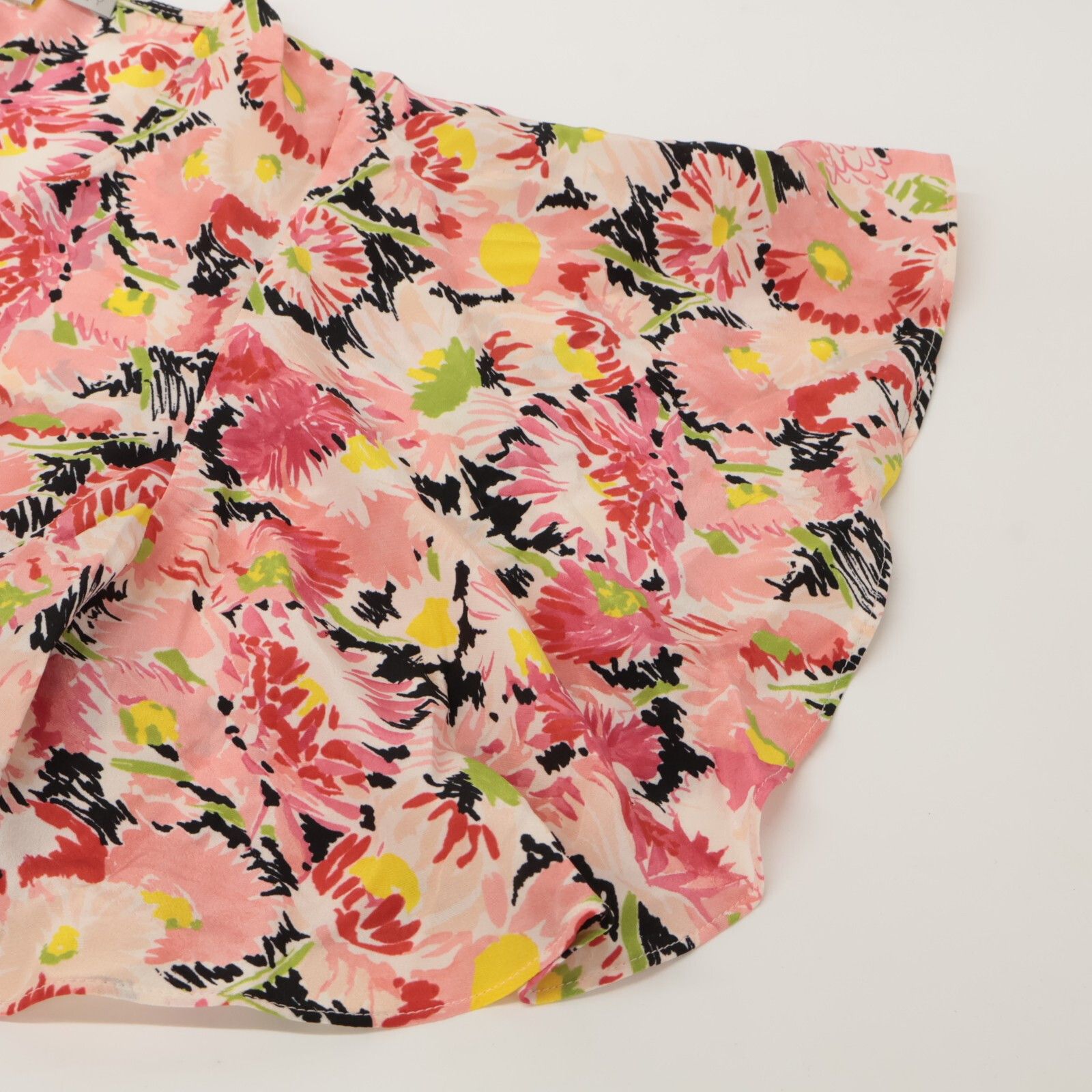 美品 STELLA McCARTNEY シルク 花柄 切り替え ブラウス STELLA McCARTNEY ステラマッカートニー 602912 ピンク系 シルク100 花