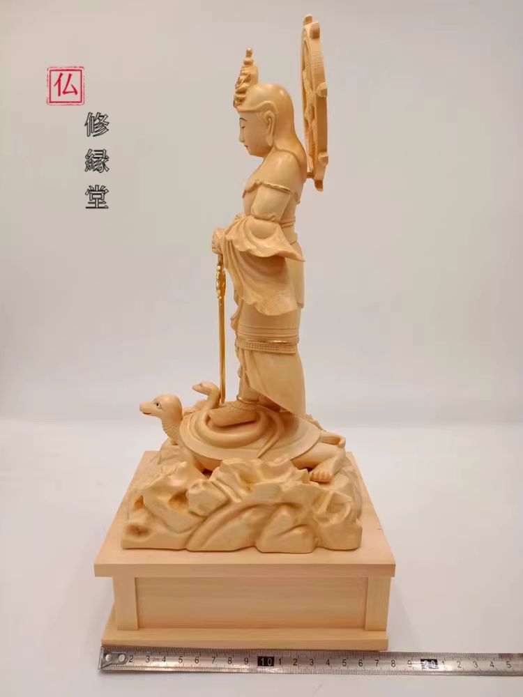 修縁堂】 真言宗 東密如法木彫 仏像立像 仏師で仕上げ品 置物 彫刻