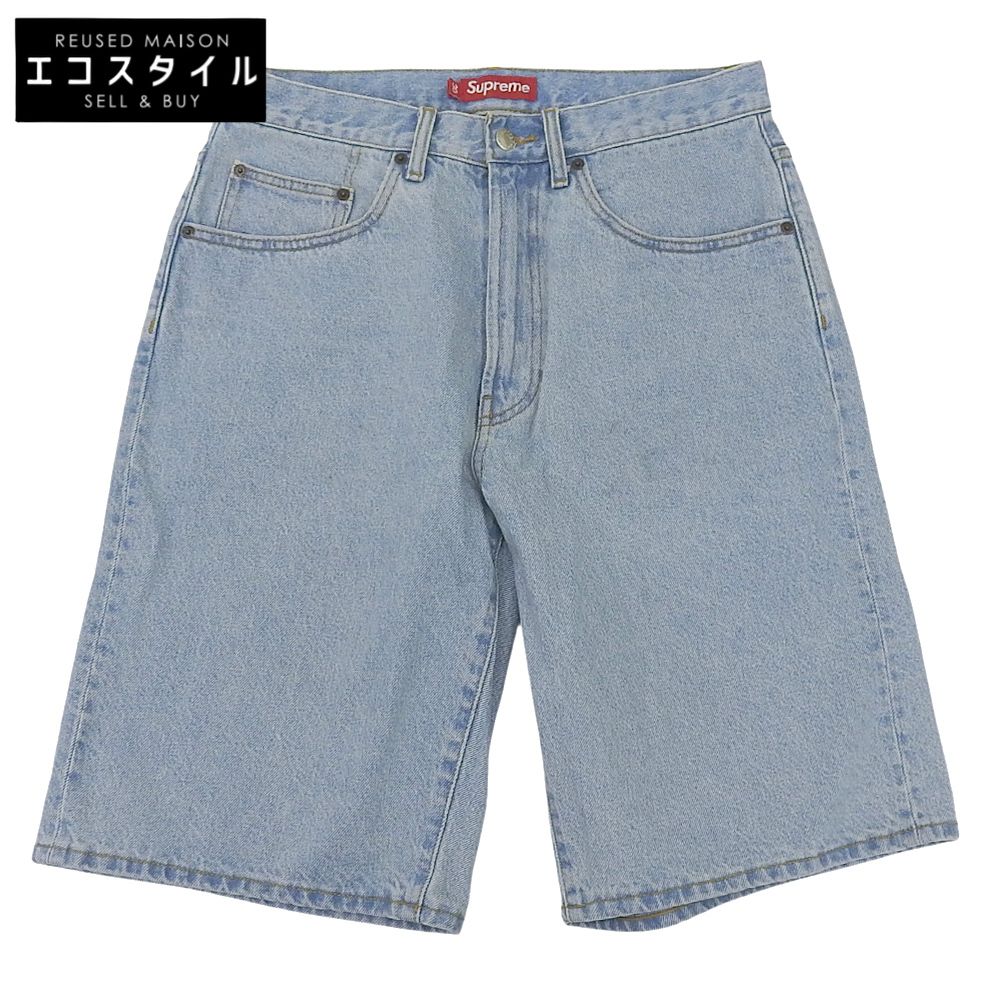 Supreme　シュプリーム　美品 バギーデニム ワイドショーツ ボトムス メンズ ライトブルー 30 25SS　30