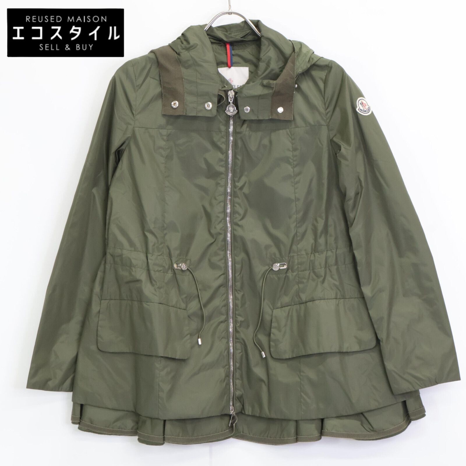 MONCLER　モンクレール　15年製 グリーン LIMBERT ナイロンフーデッドパーカ スプリングコート　OO