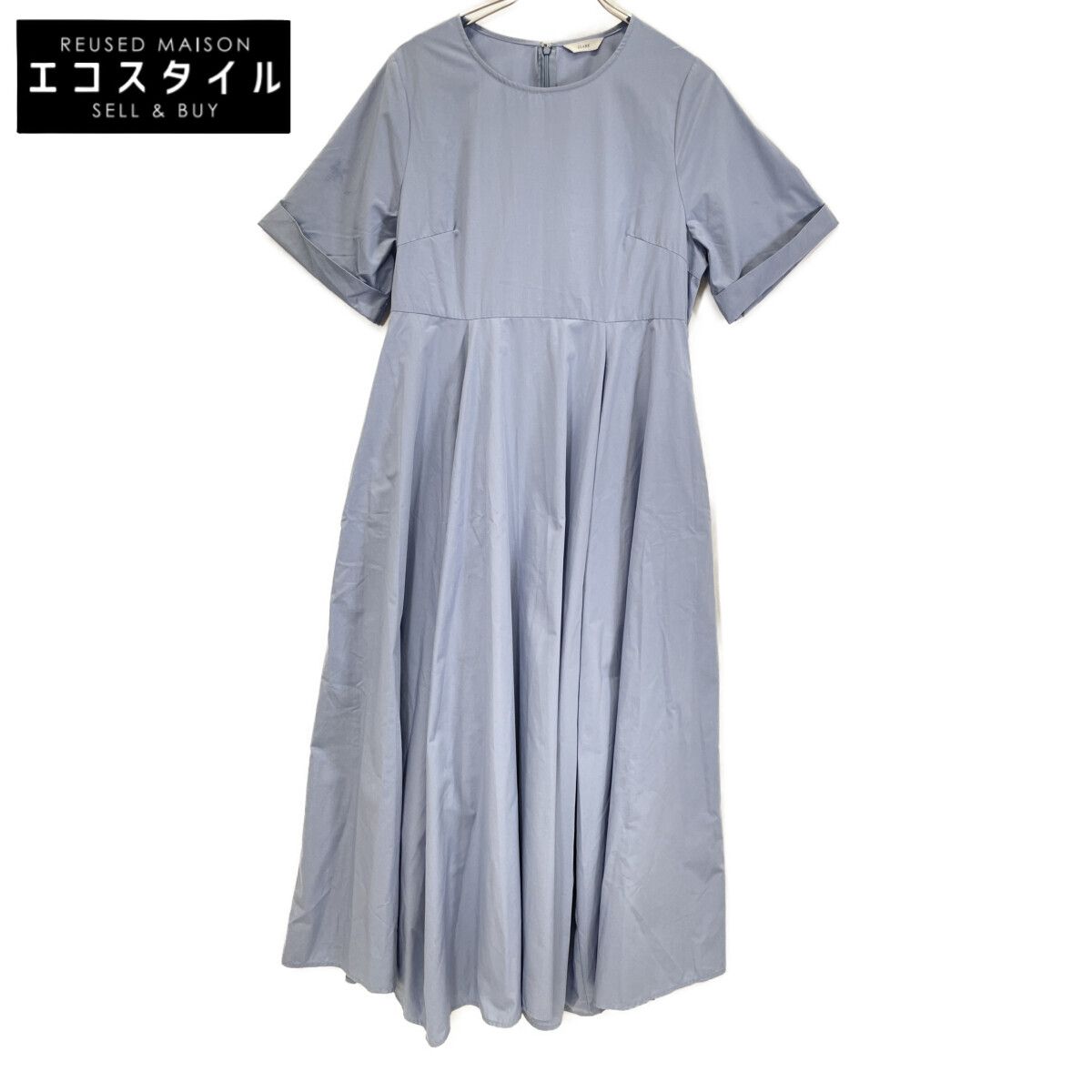 CLANE　クラネ　12112-5062 コットン ショートスリーブ ワイドベルトマキシ　1