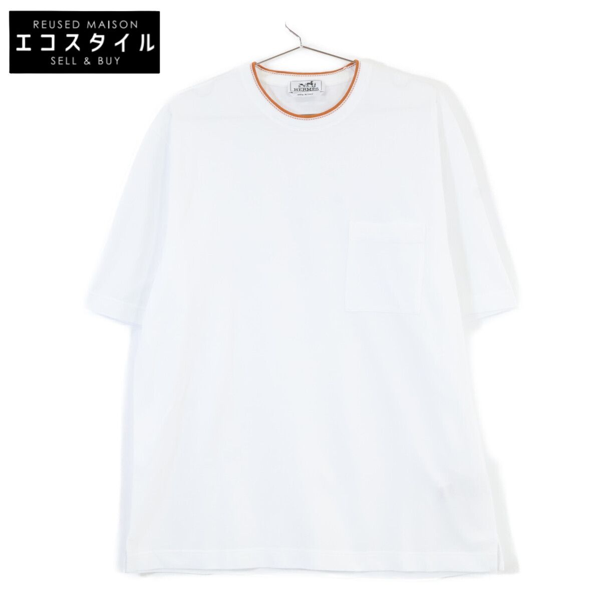 HERMES　エルメス　新品同様 467990HA サドルステッチ コットン　L