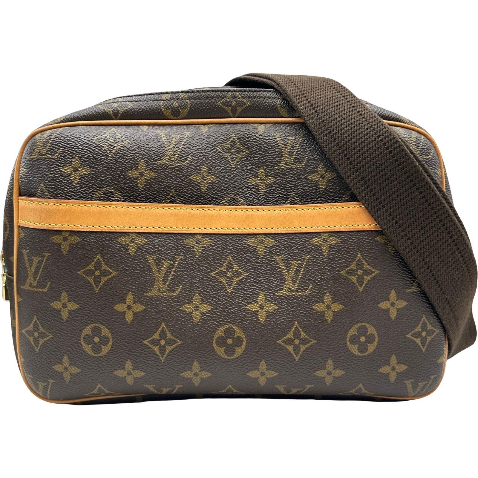 ルイ・ヴィトン LOUIS VUITTON リポーターPM M45254 ブラウン モノグラム レディース ショルダーバッグ