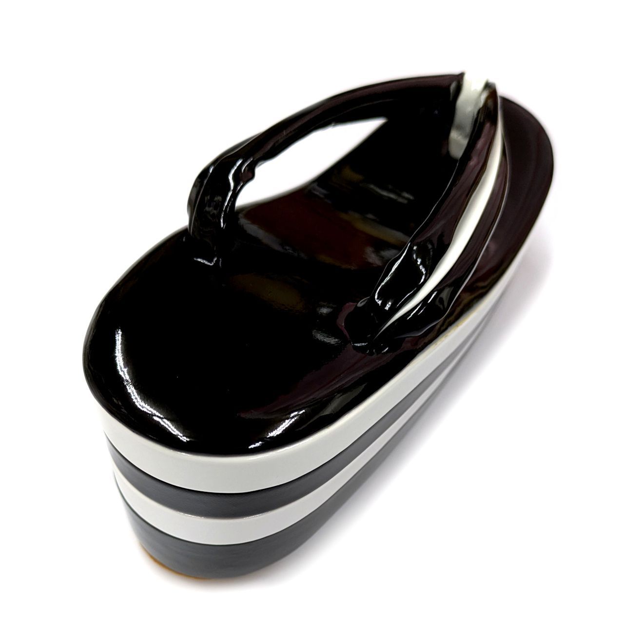 新品 草履バッグセット 厚底 4段 フリーサイズ 黒 白 草履 バッグ 