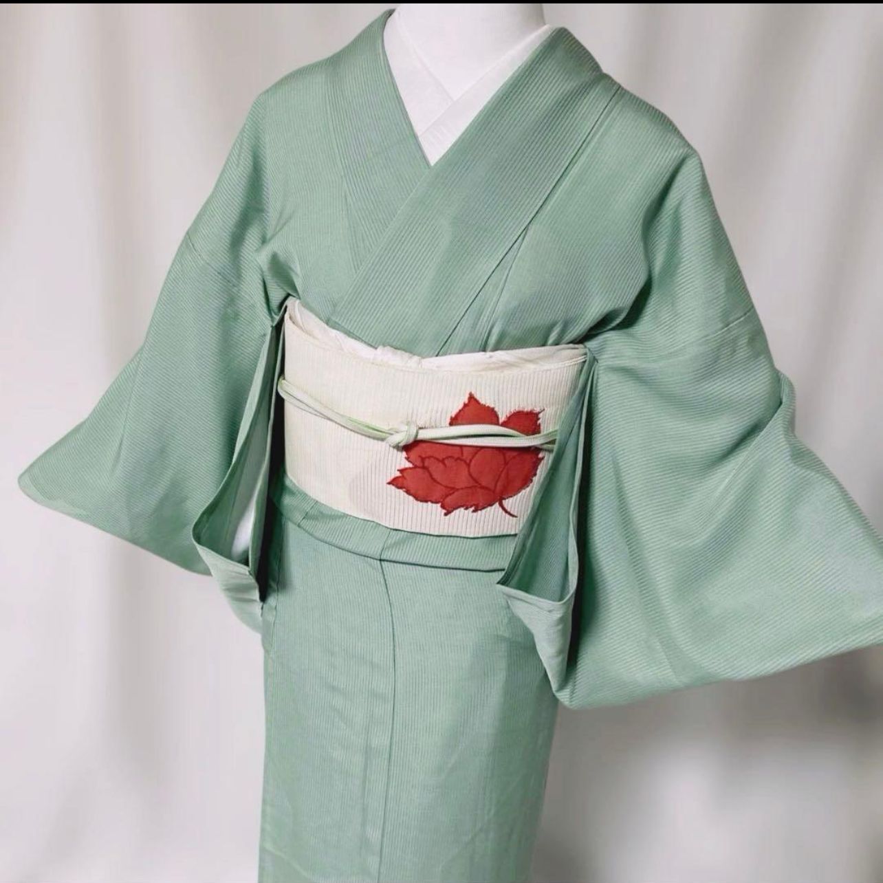 未着用 ほぼ美品 絽 色無地 正絹 フルセット 夏帯 四季帯締め 四季