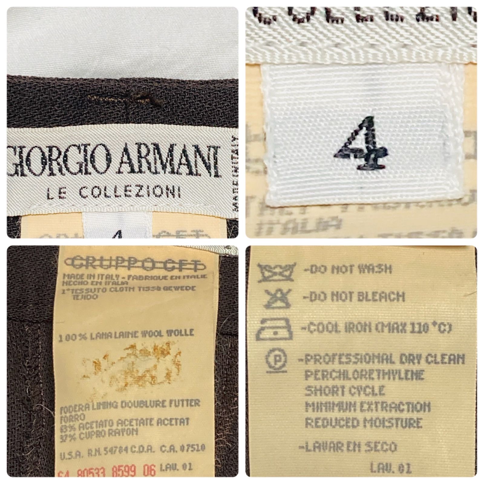 □極美品□GIORGIO ARMANI LE COLLEZIONI ジョルジョアルマーニ レ 