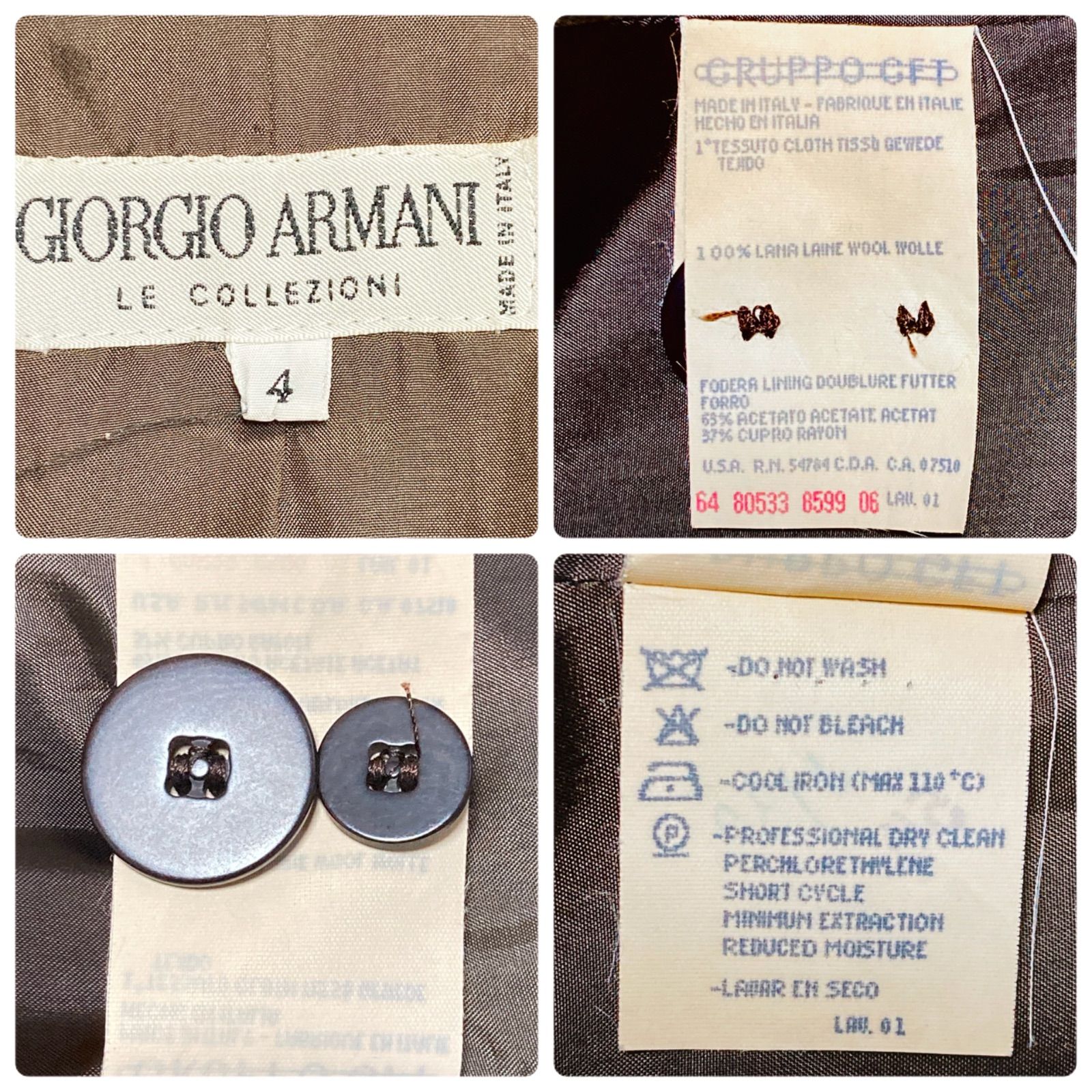 □極美品□GIORGIO ARMANI LE COLLEZIONI ジョルジョアルマーニ レ