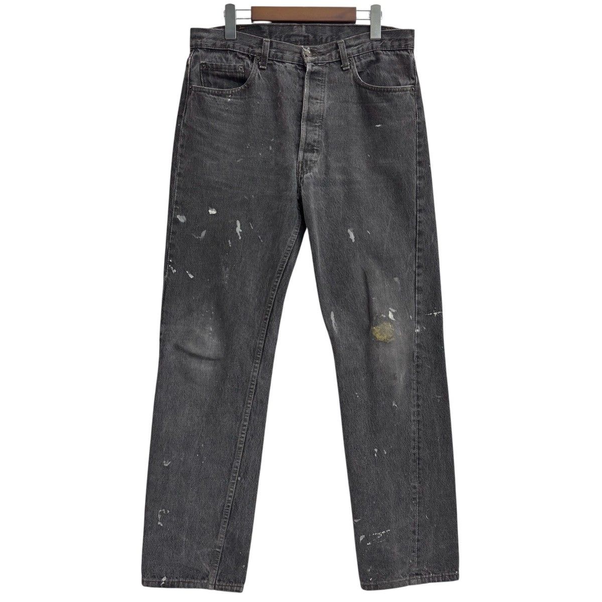 リーバイス Levi's 90's USA製 先染めブラック ペンキ デニム ブラック W34 L32サイズ 201MB-1516 VB